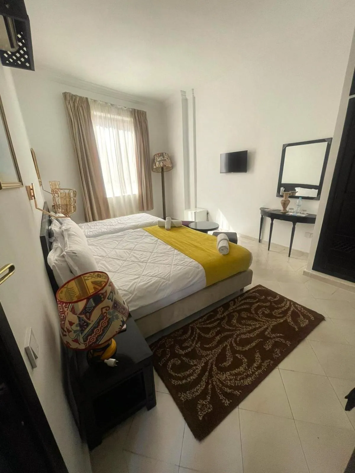 View (from property/room), Bed in Majorel Perle Hôtel Riad Restaurant Picine & Spa