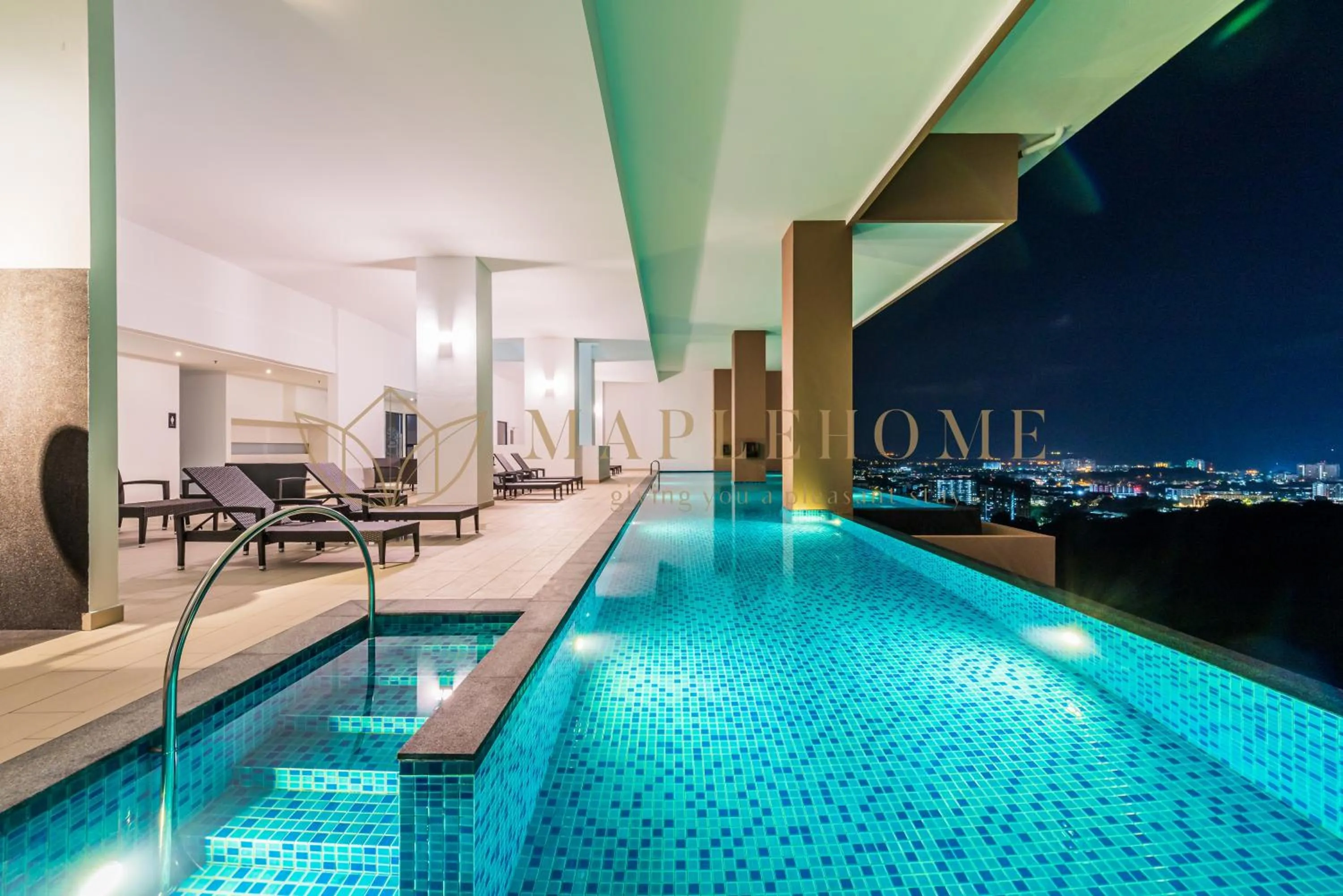 Swimming pool in The Apple Premier Suites Melaka