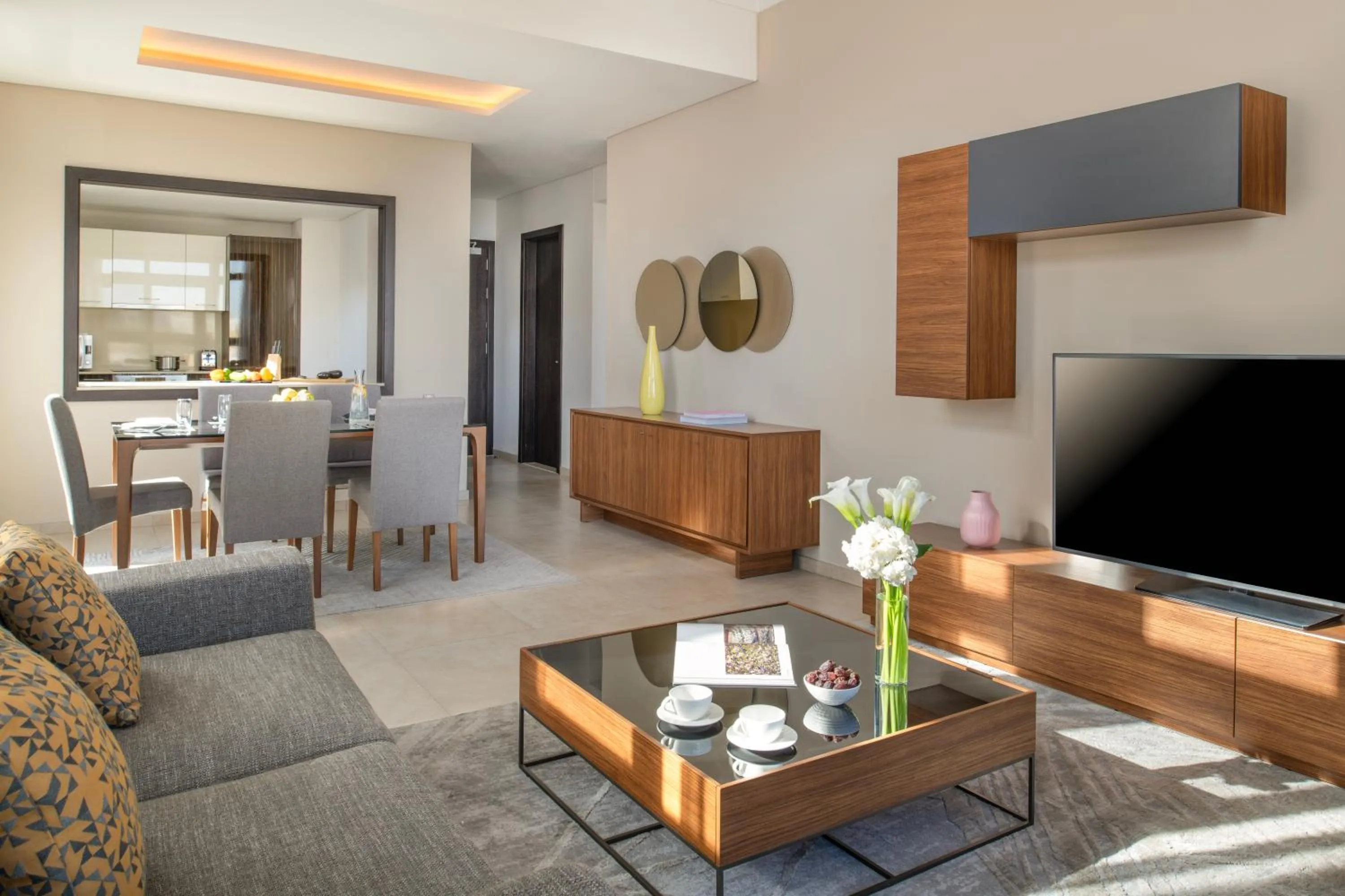 Living room in Marriott Executive Apartments Doha, Le Mirage City Walk
