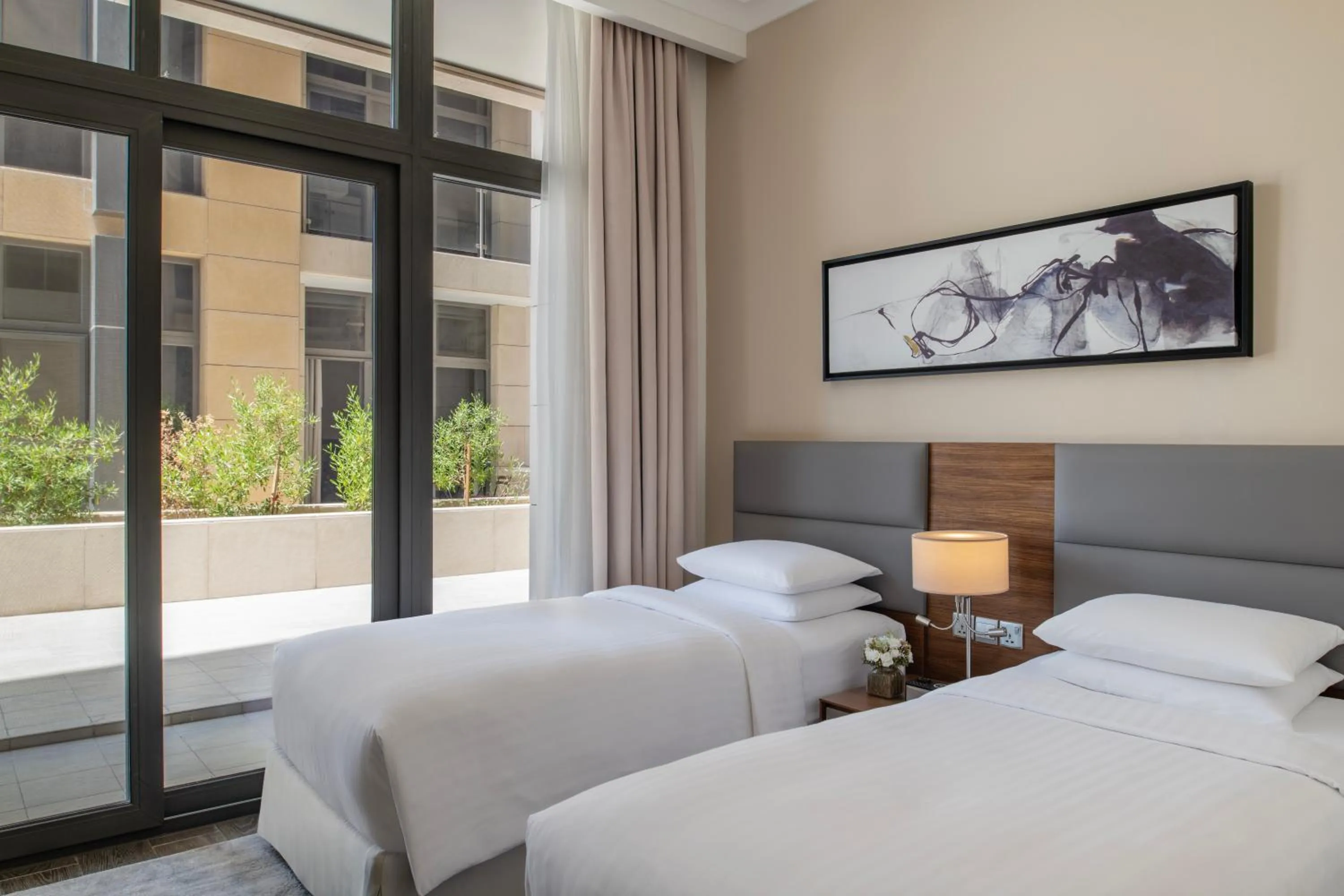 Bed in Marriott Executive Apartments Doha, Le Mirage City Walk