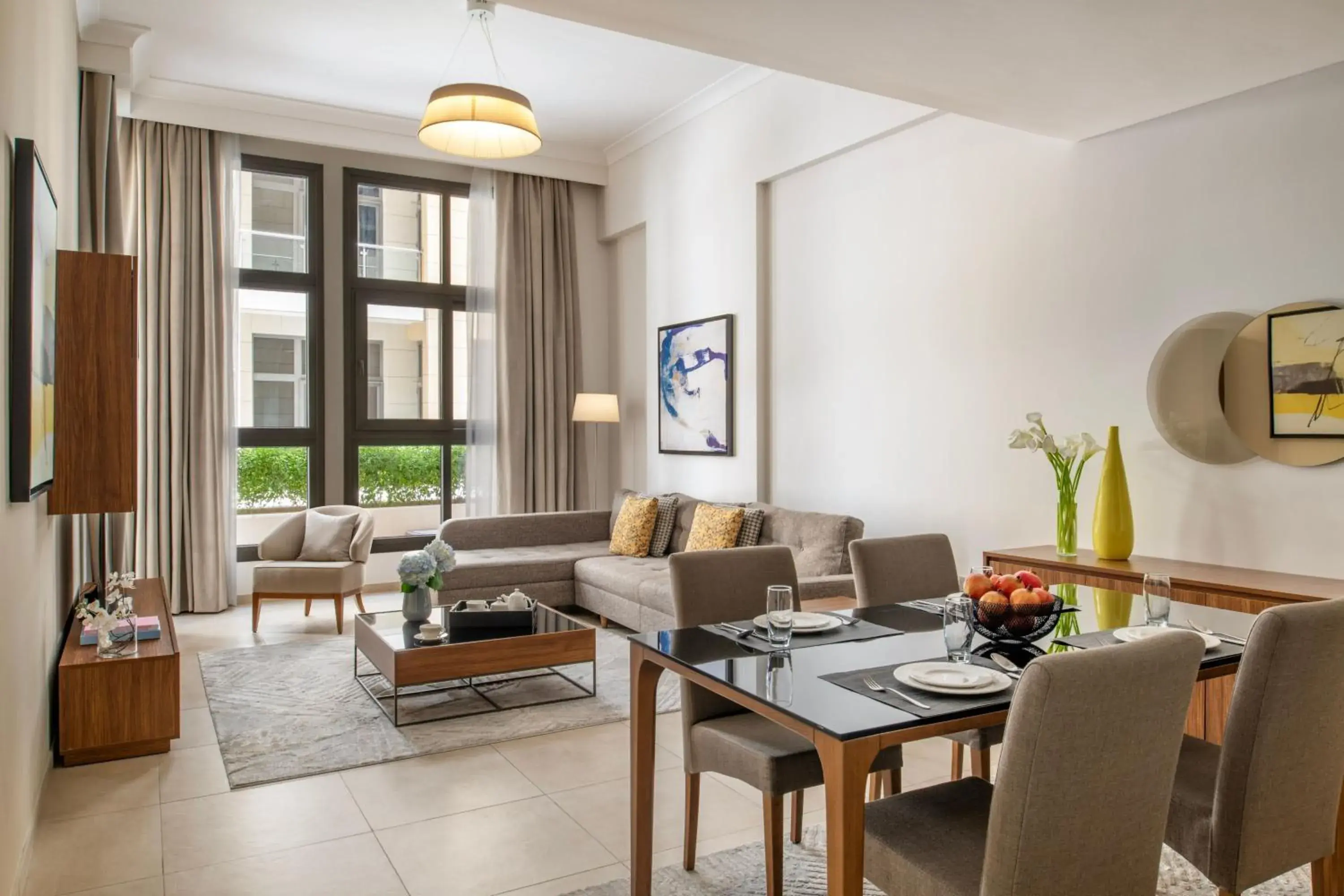 One-Bedroom Standard King Apartment with Courtyard View in Marriott Executive Apartments Doha, Le Mirage City Walk One-Bedroom Standard King Apartment with Courtyard View in Marriott Executive Apartments Doha, Le Mirage City Walk