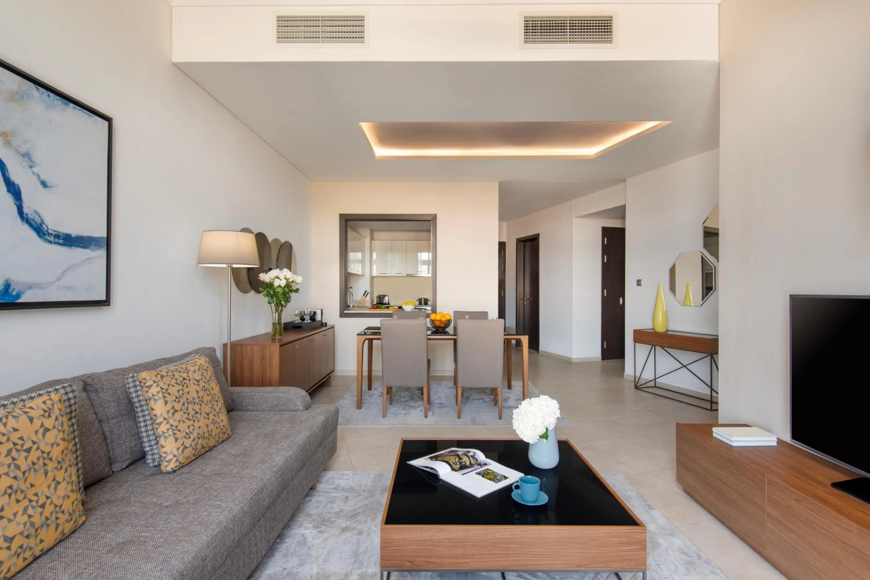 Communal lounge/ TV room in Marriott Executive Apartments Doha, Le Mirage City Walk