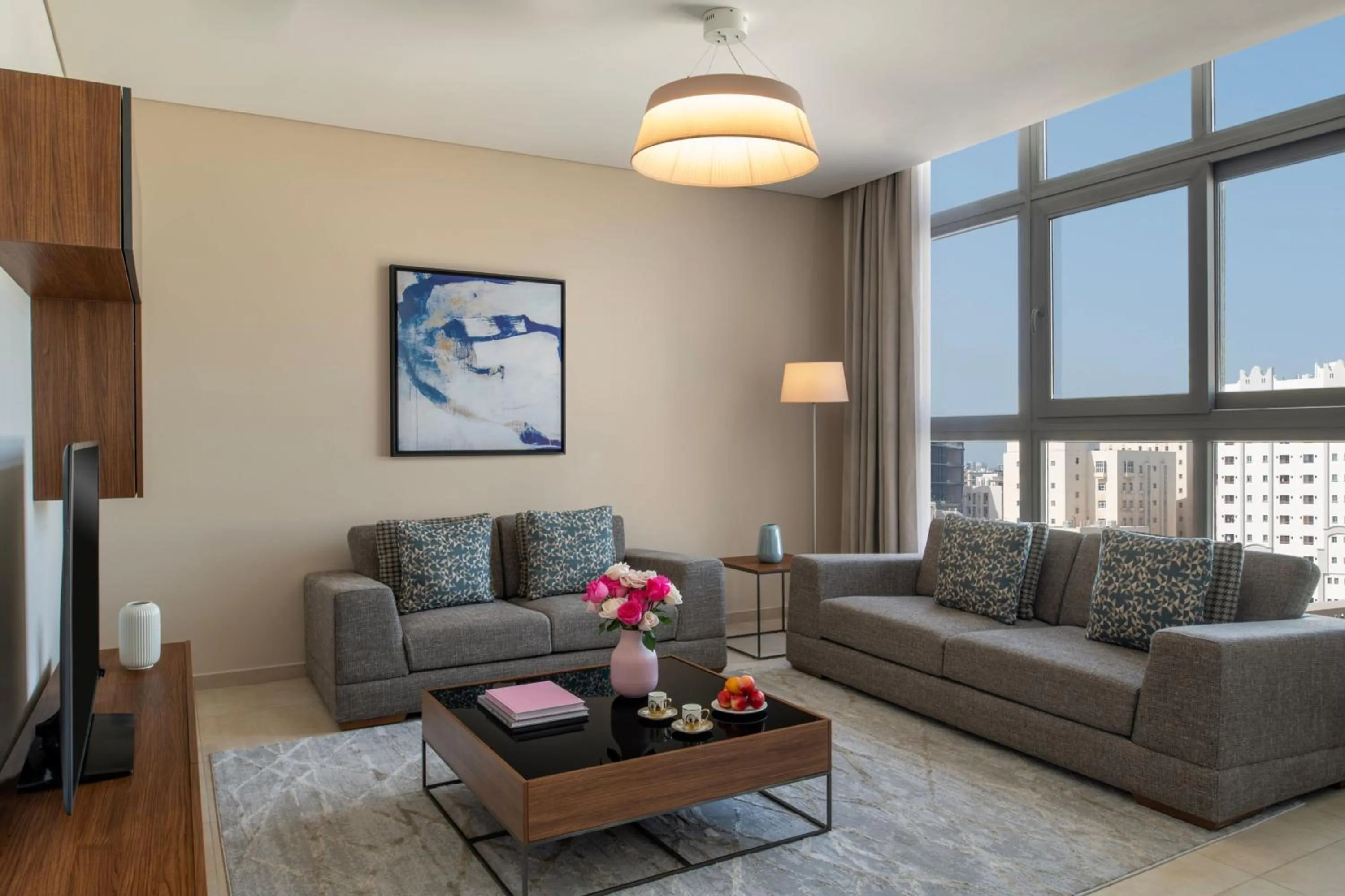 Photo of the whole room in Marriott Executive Apartments Doha, Le Mirage City Walk