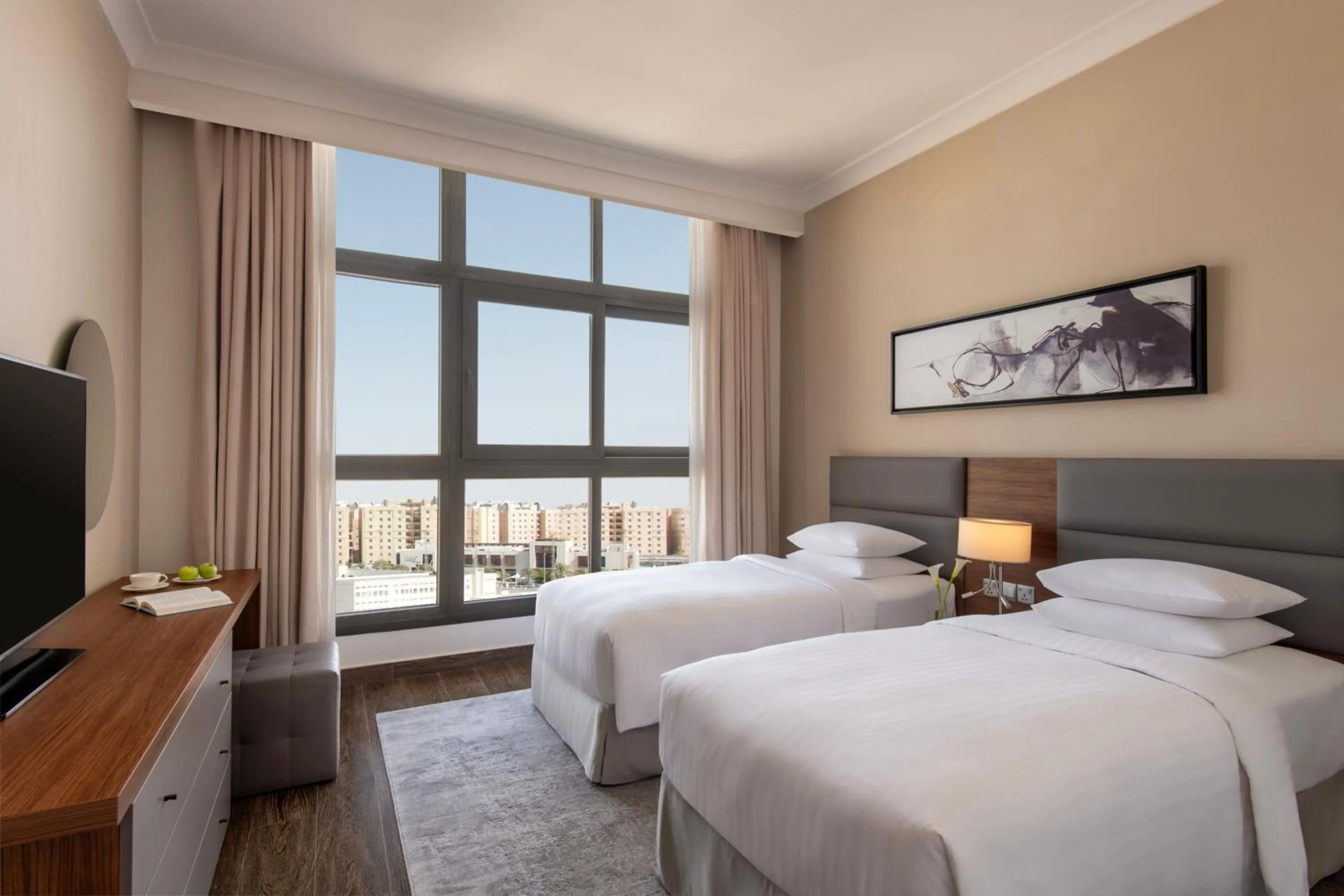 Photo of the whole room, Bed in Marriott Executive Apartments Doha, Le Mirage City Walk