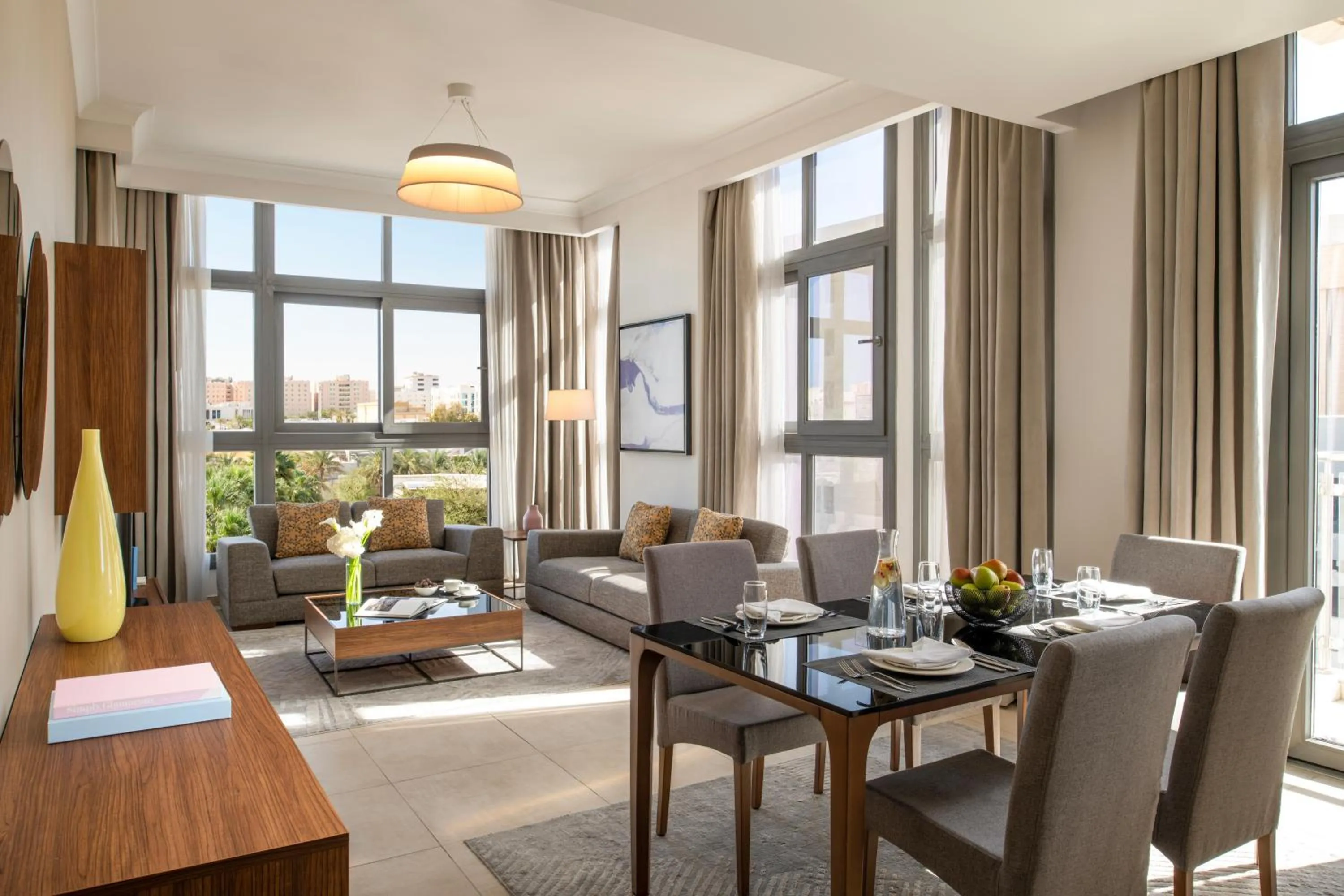 Living room in Marriott Executive Apartments Doha, Le Mirage City Walk