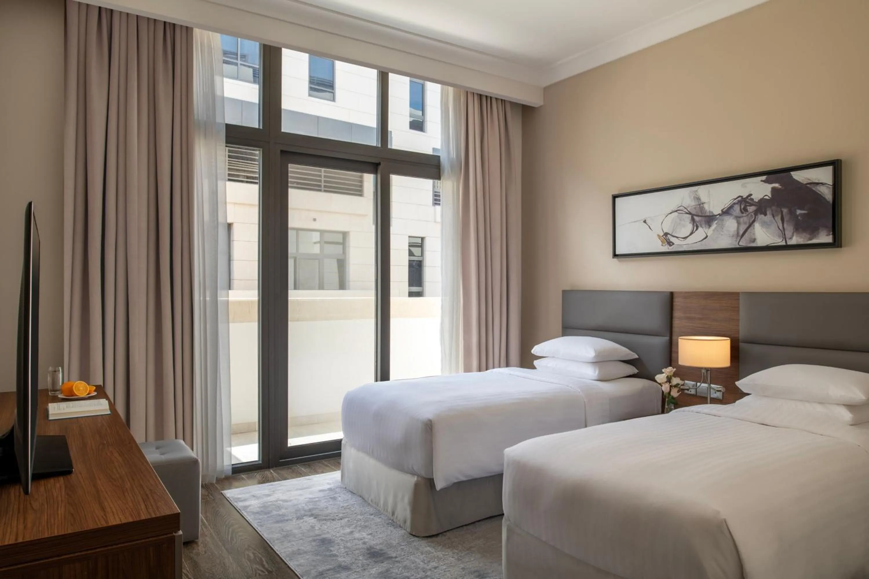 Photo of the whole room, Bed in Marriott Executive Apartments Doha, Le Mirage City Walk