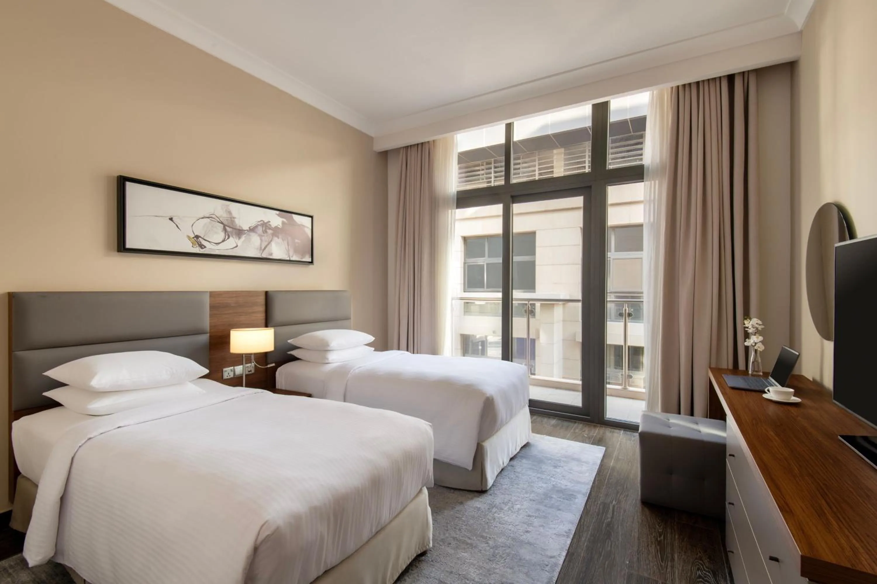 Photo of the whole room, Bed in Marriott Executive Apartments Doha, Le Mirage City Walk