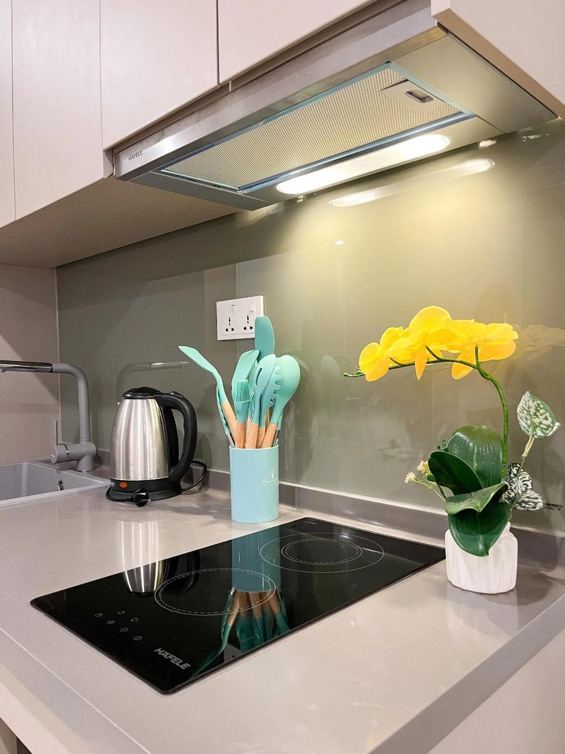 Kitchen or kitchenette in The Sóng Apartment Vũng Tàu - Mita House