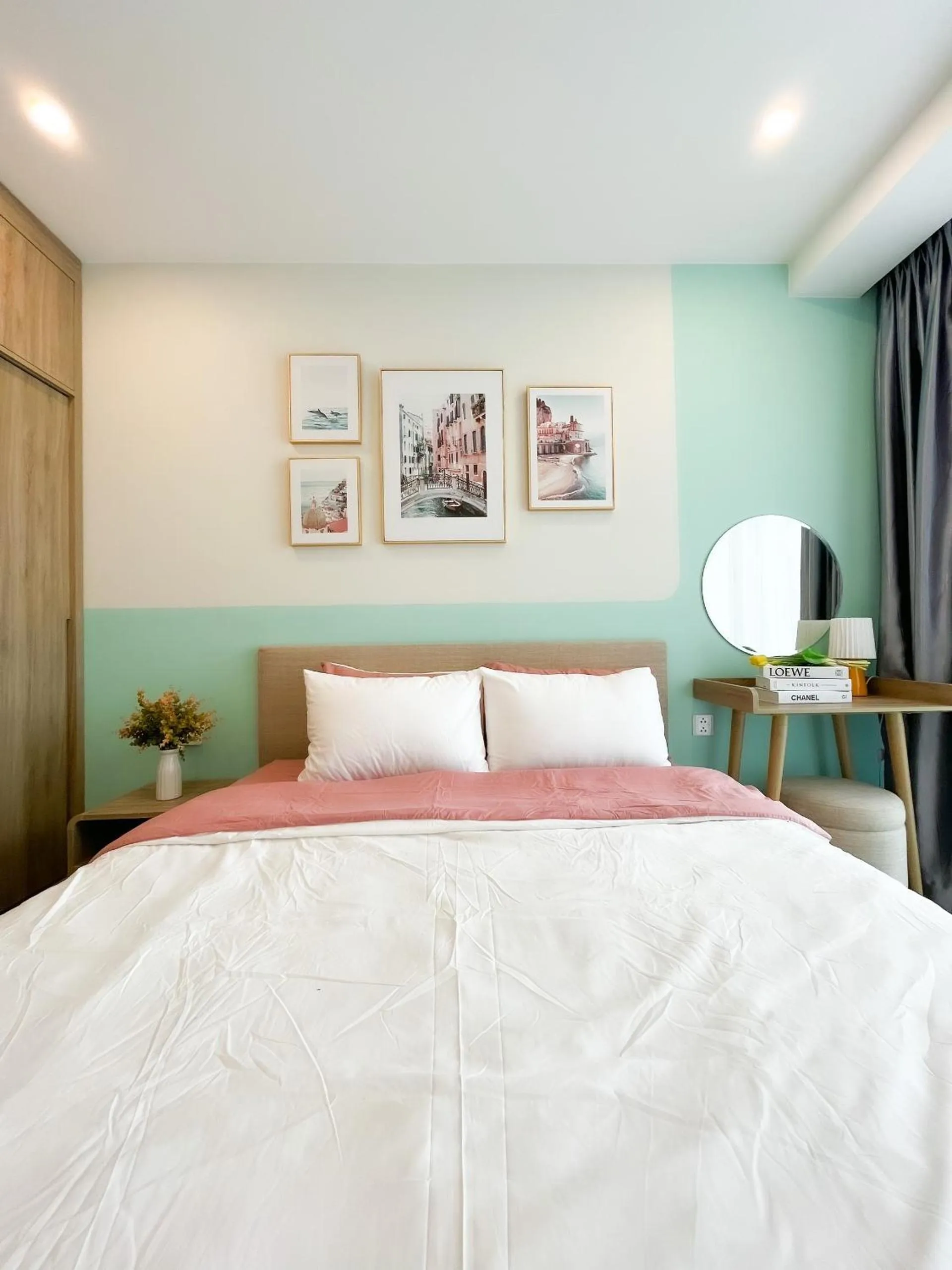 Bed in The Sóng Apartment Vũng Tàu - Mita House