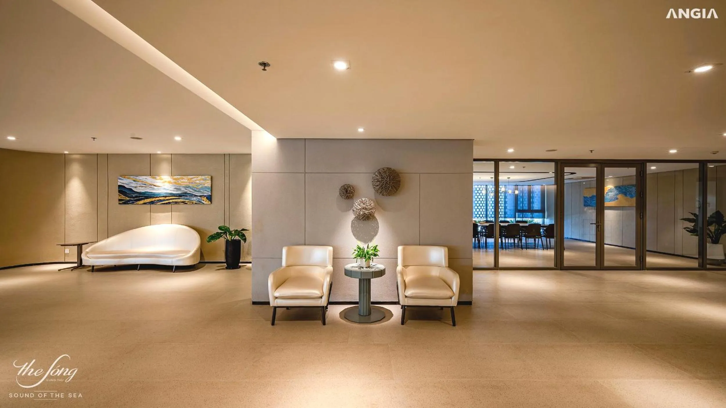 Lobby or reception, Bed in The Sóng Apartment Vũng Tàu - Mita House