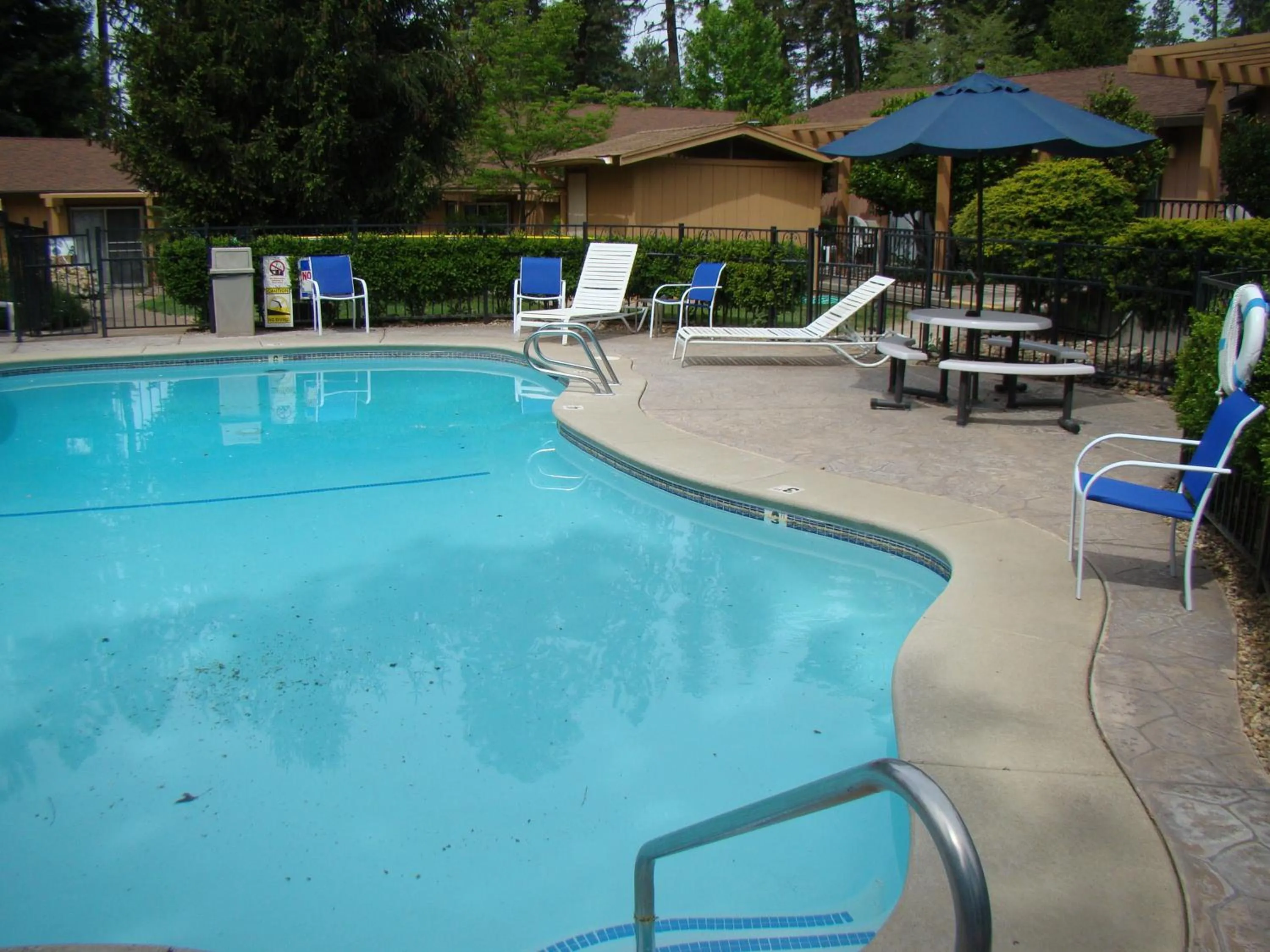 Swimming pool in Ponderosa Gardens Motel