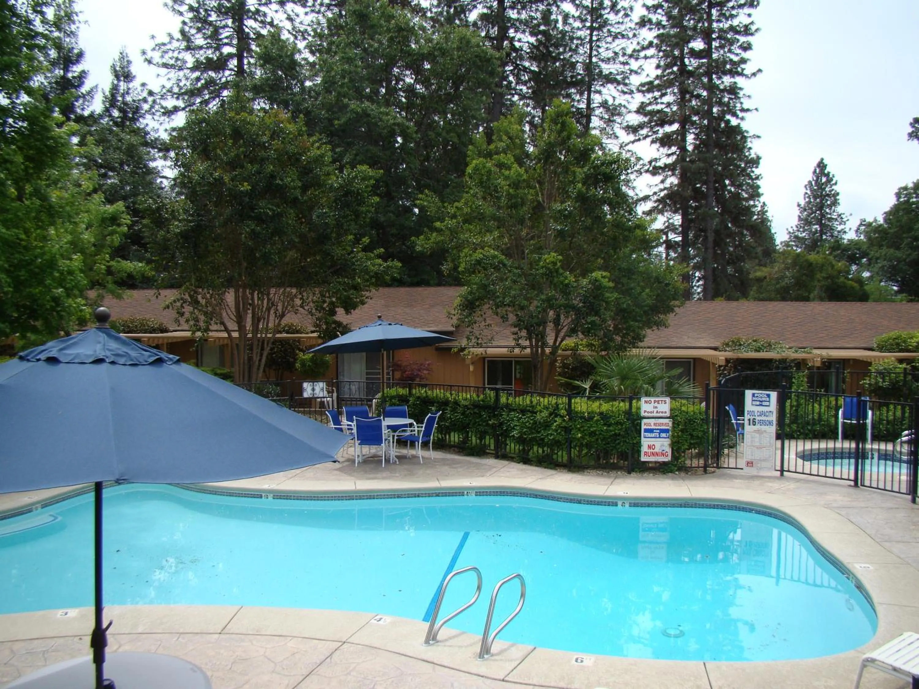 Swimming pool in Ponderosa Gardens Motel