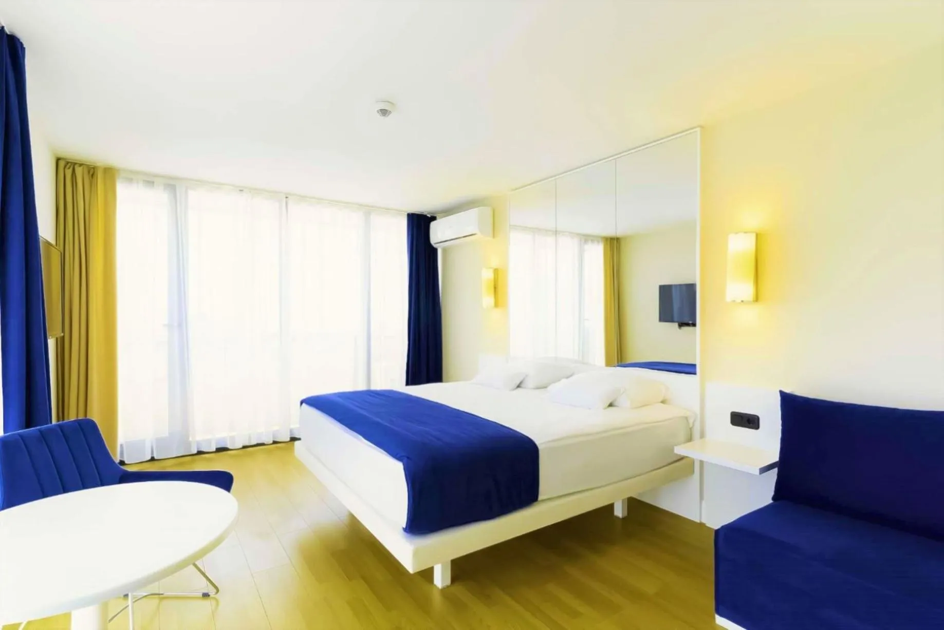 Bed in Elegance Sea View Aparthotel In Orbi City Batumi