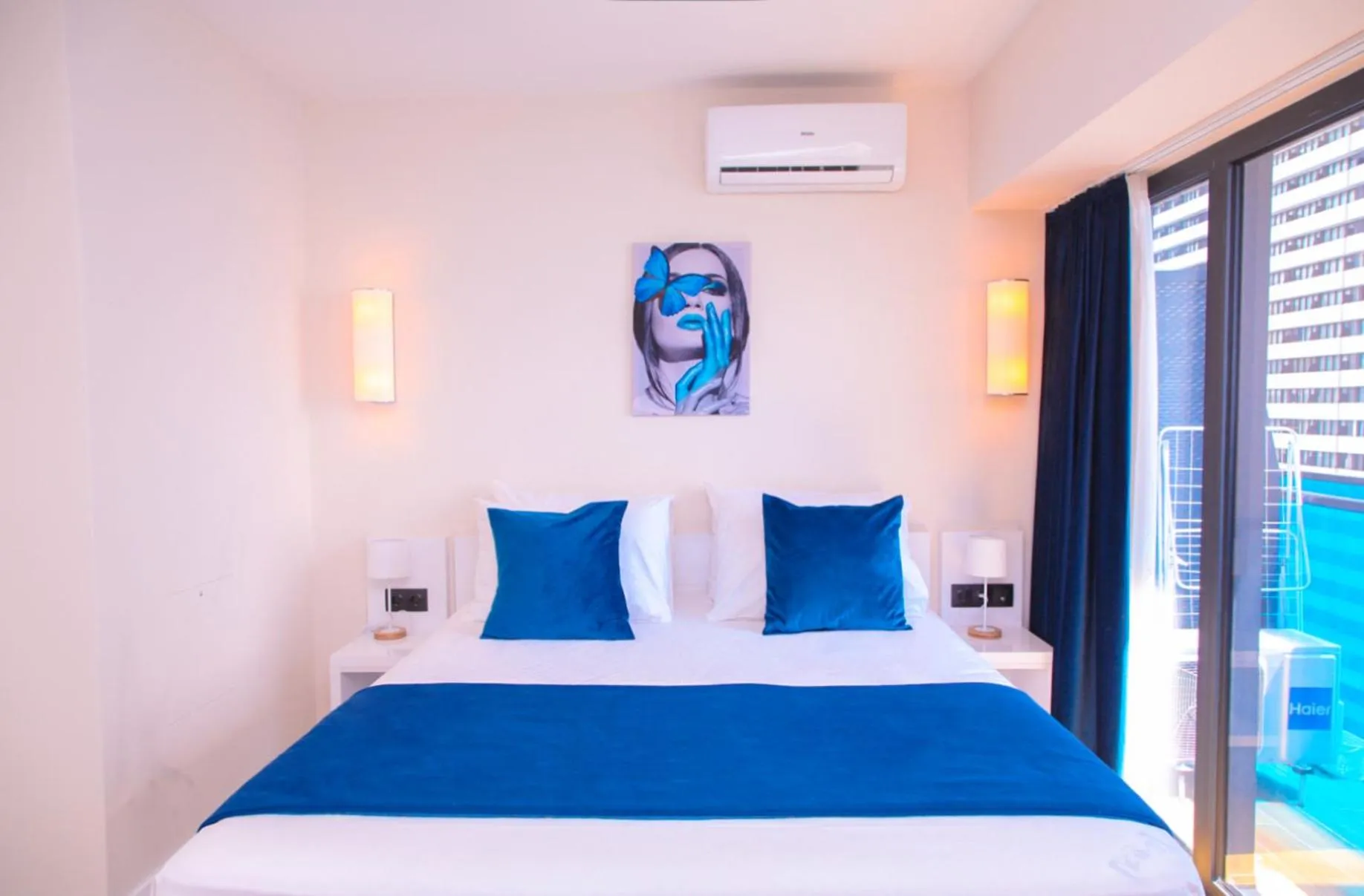 Bed in Elegance Sea View Aparthotel In Orbi City Batumi