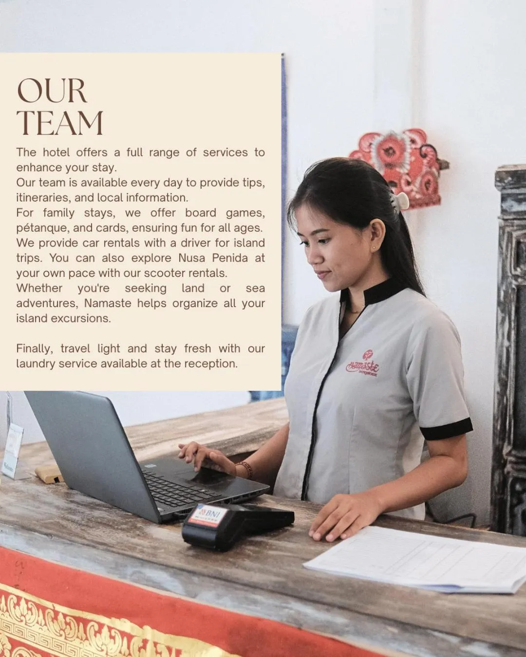 People in Namaste Bungalows Resort