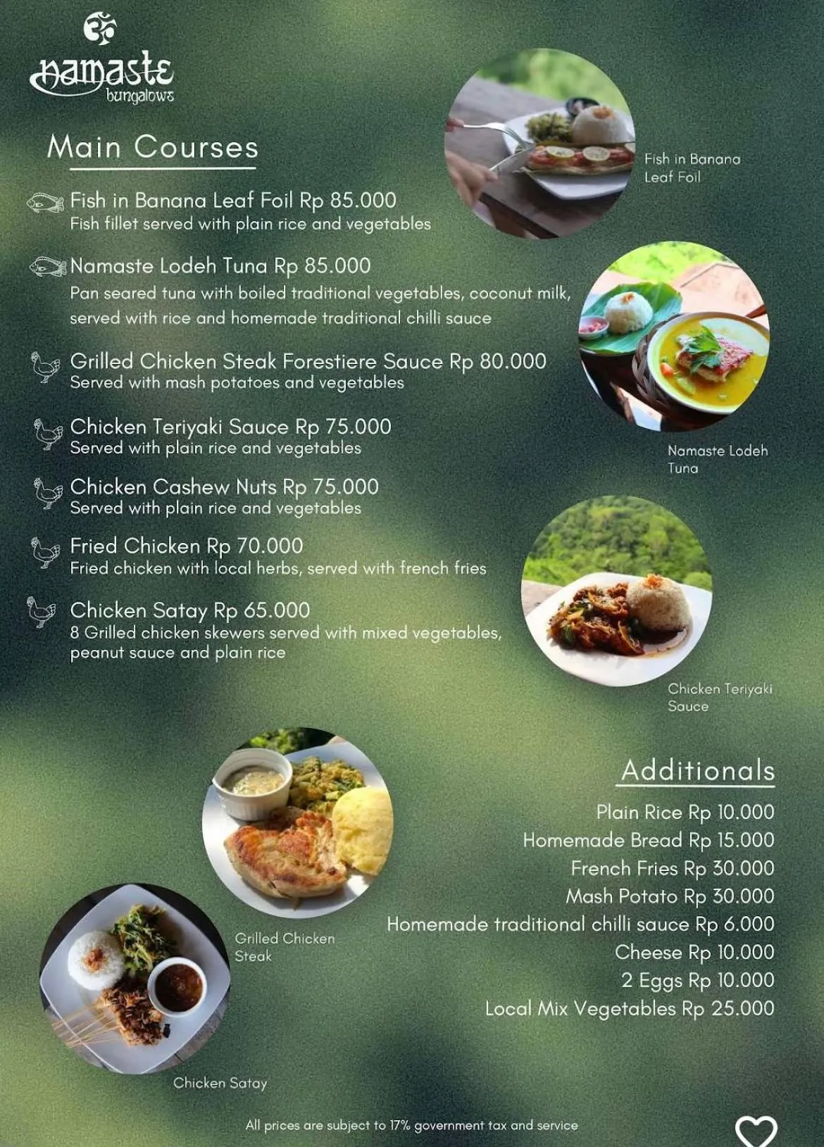 Restaurant/places to eat in Namaste Bungalows Resort