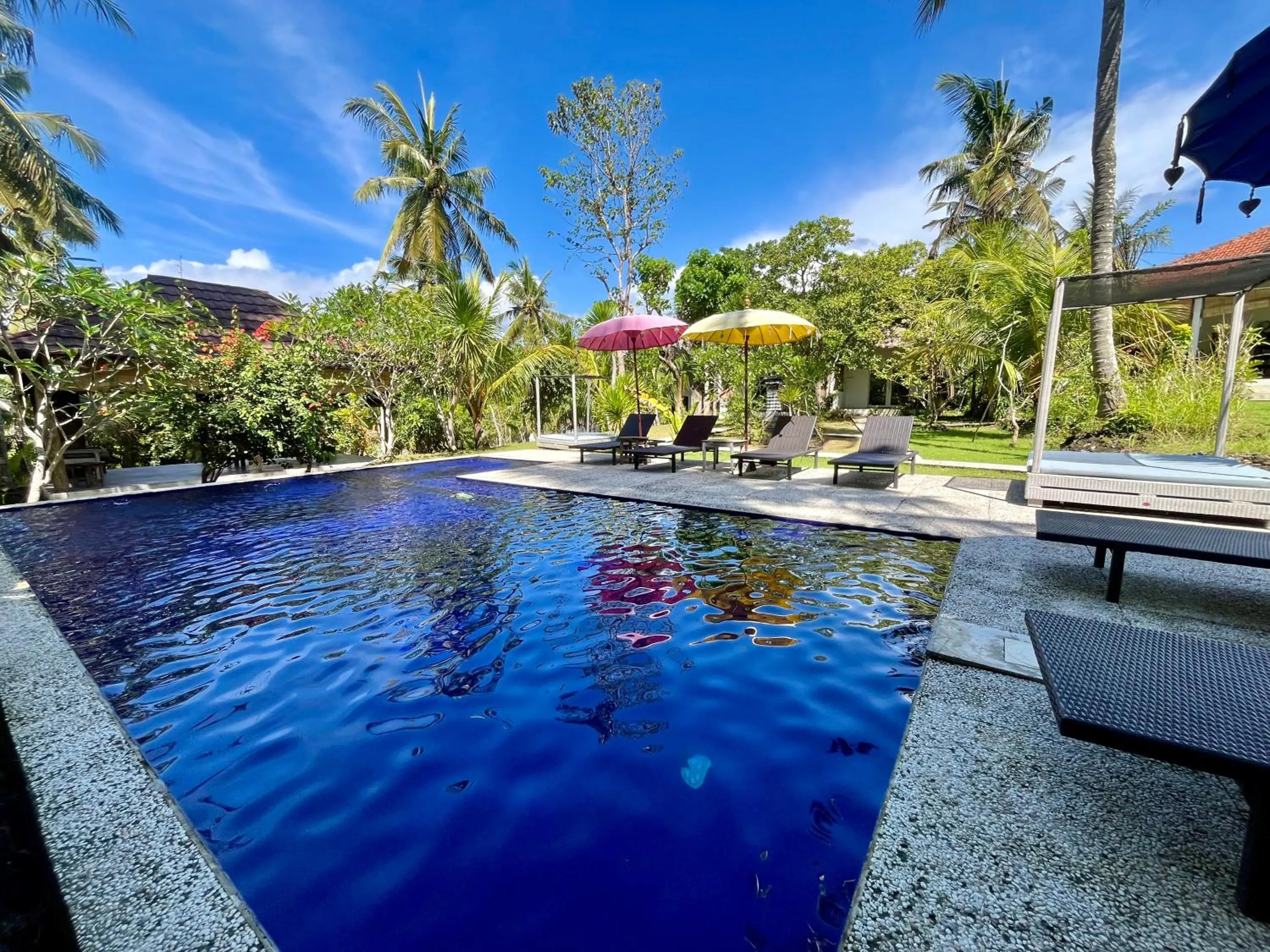 Pool view in Namaste Bungalows Resort