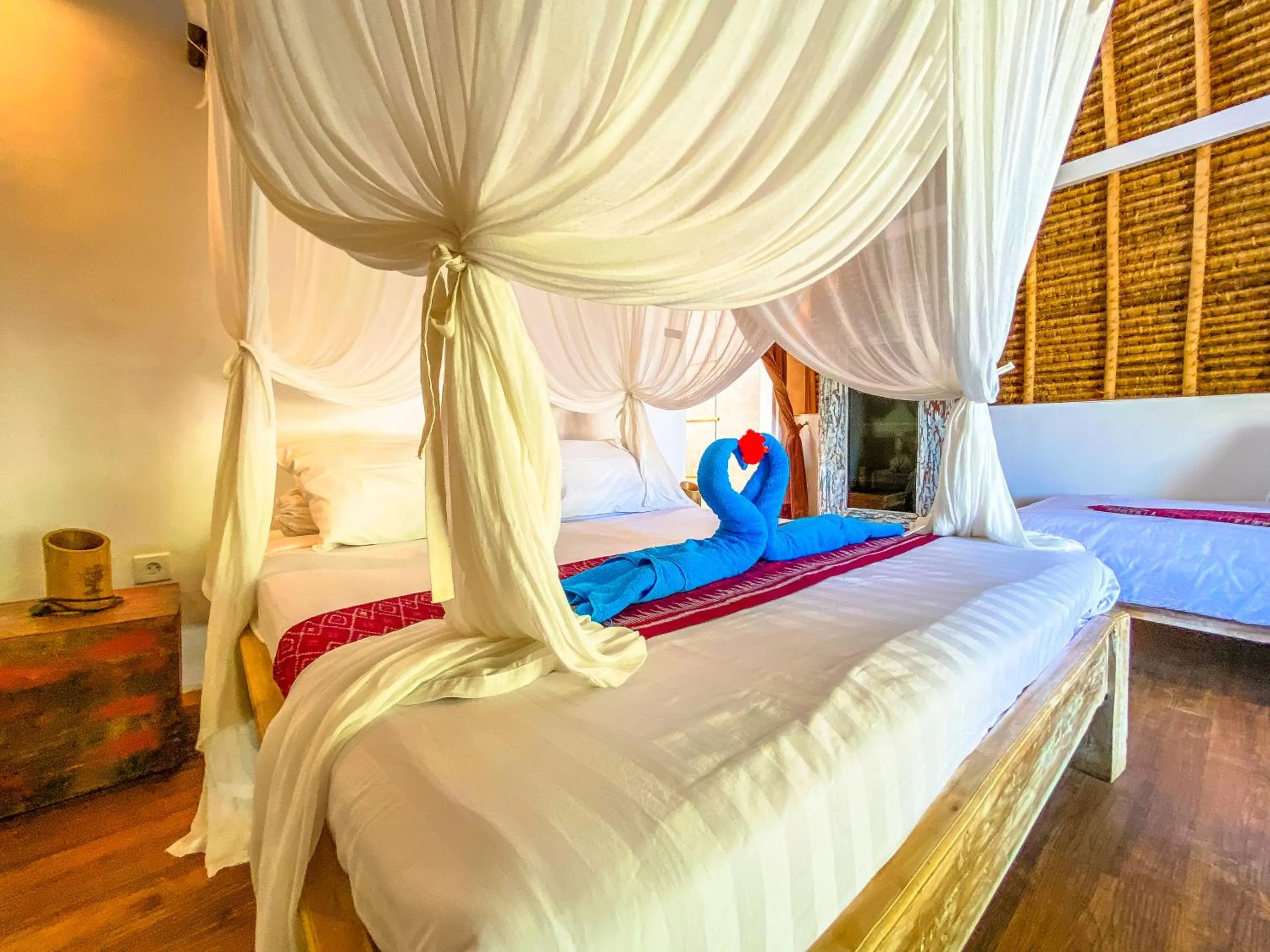 Bed in Namaste Bungalows