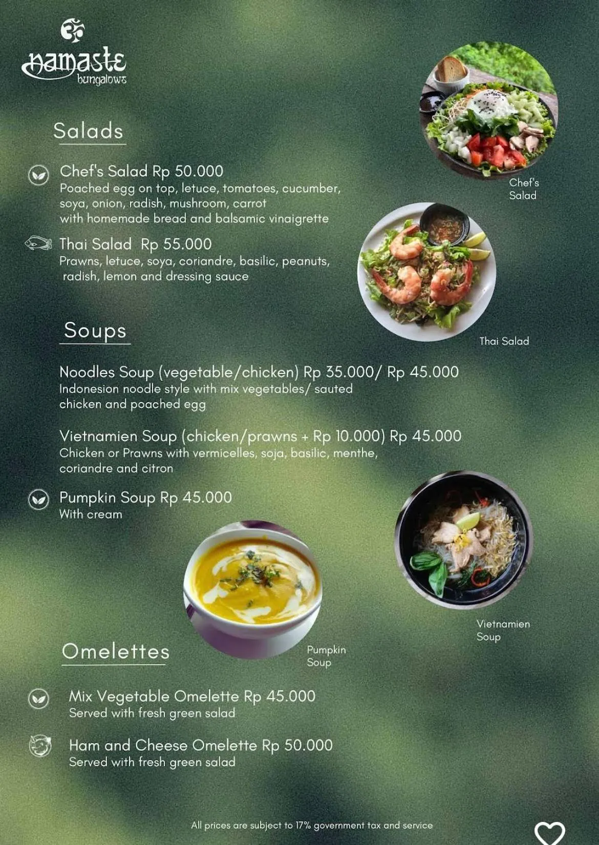 Restaurant/places to eat in Namaste Bungalows Resort