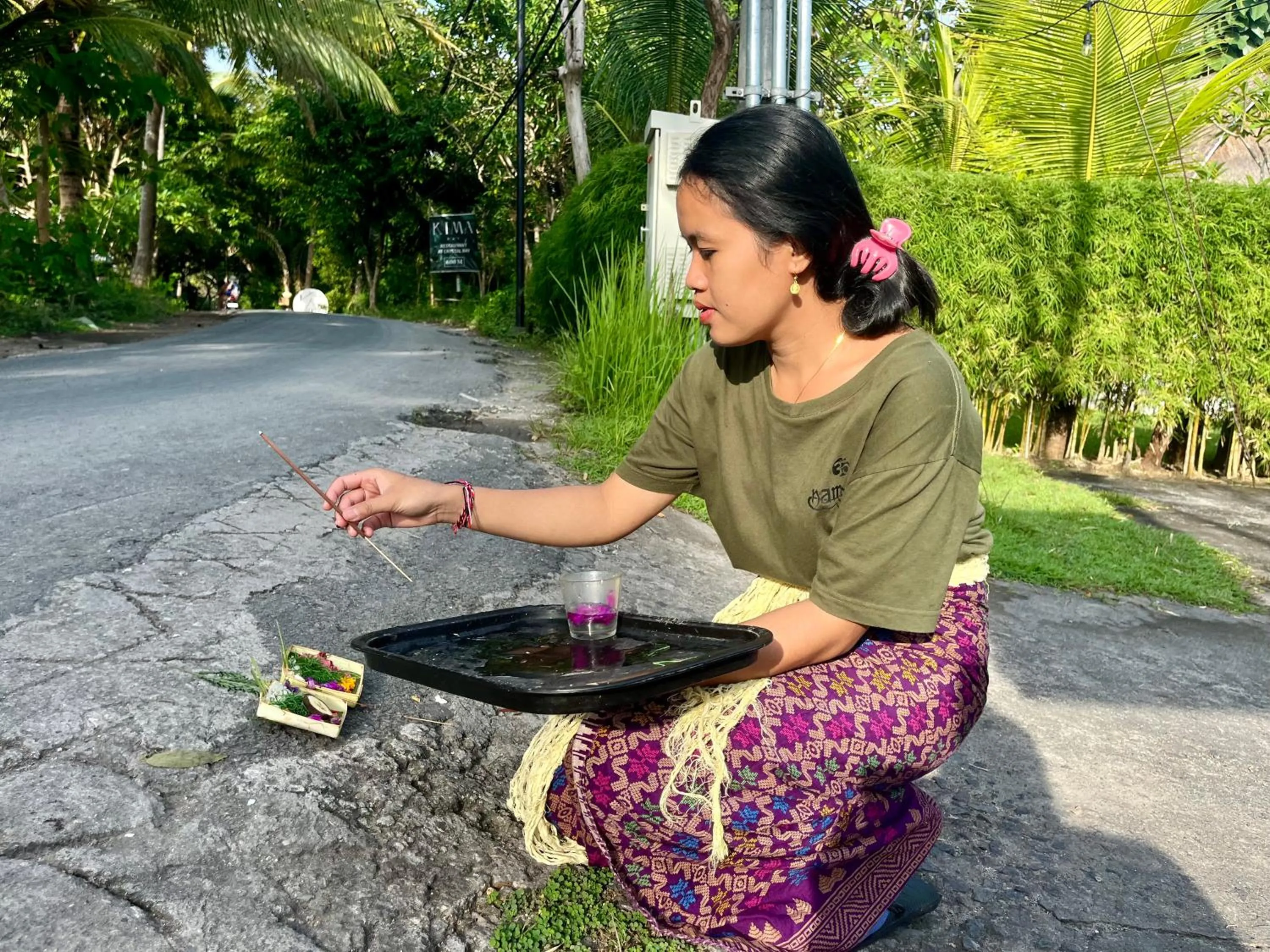 group of guests in Namaste Bungalows Resort