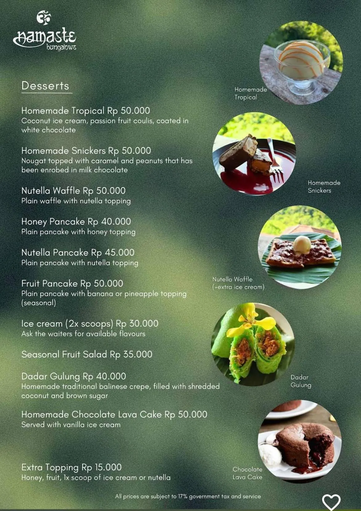 Restaurant/places to eat in Namaste Bungalows Resort