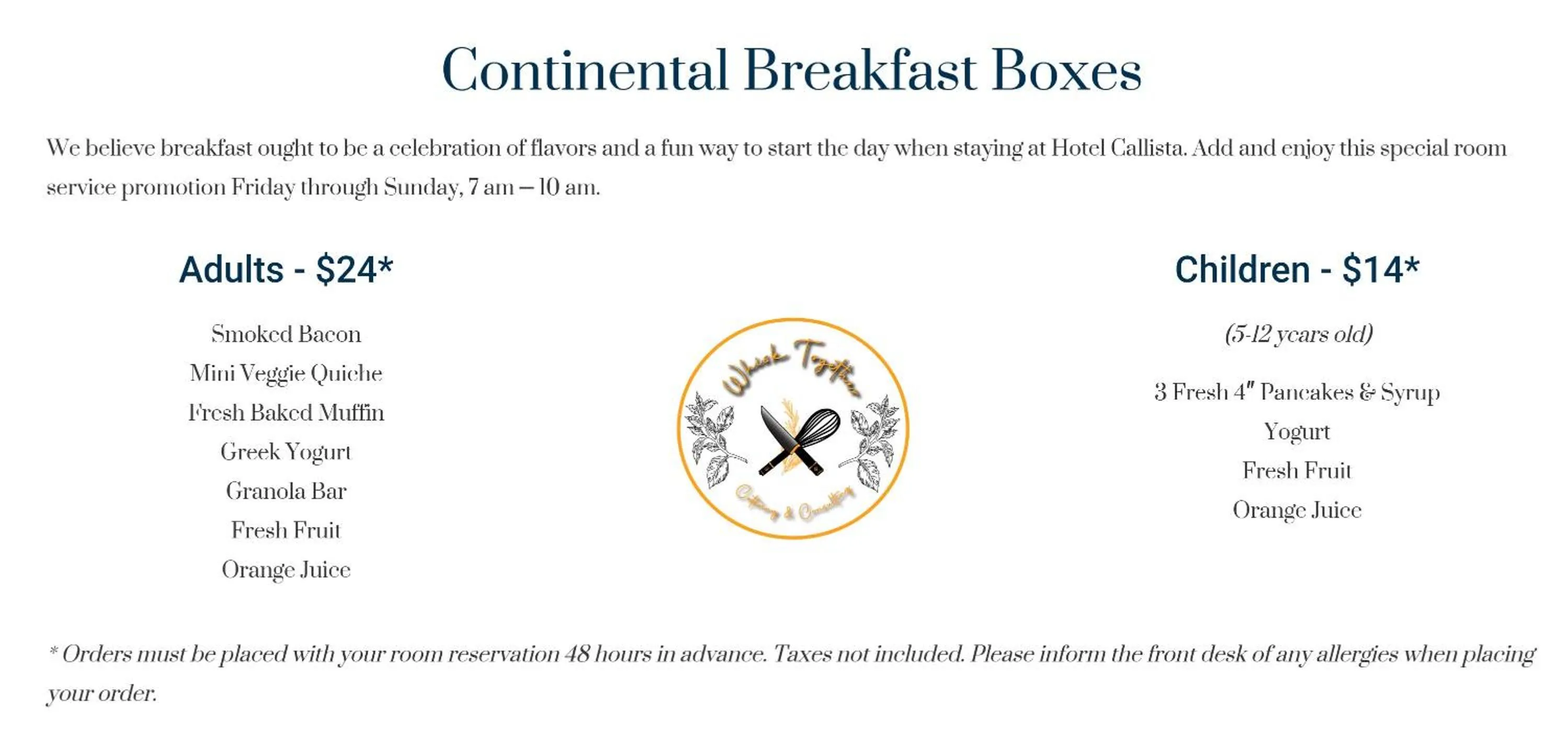 Breakfast in Hotel Callista