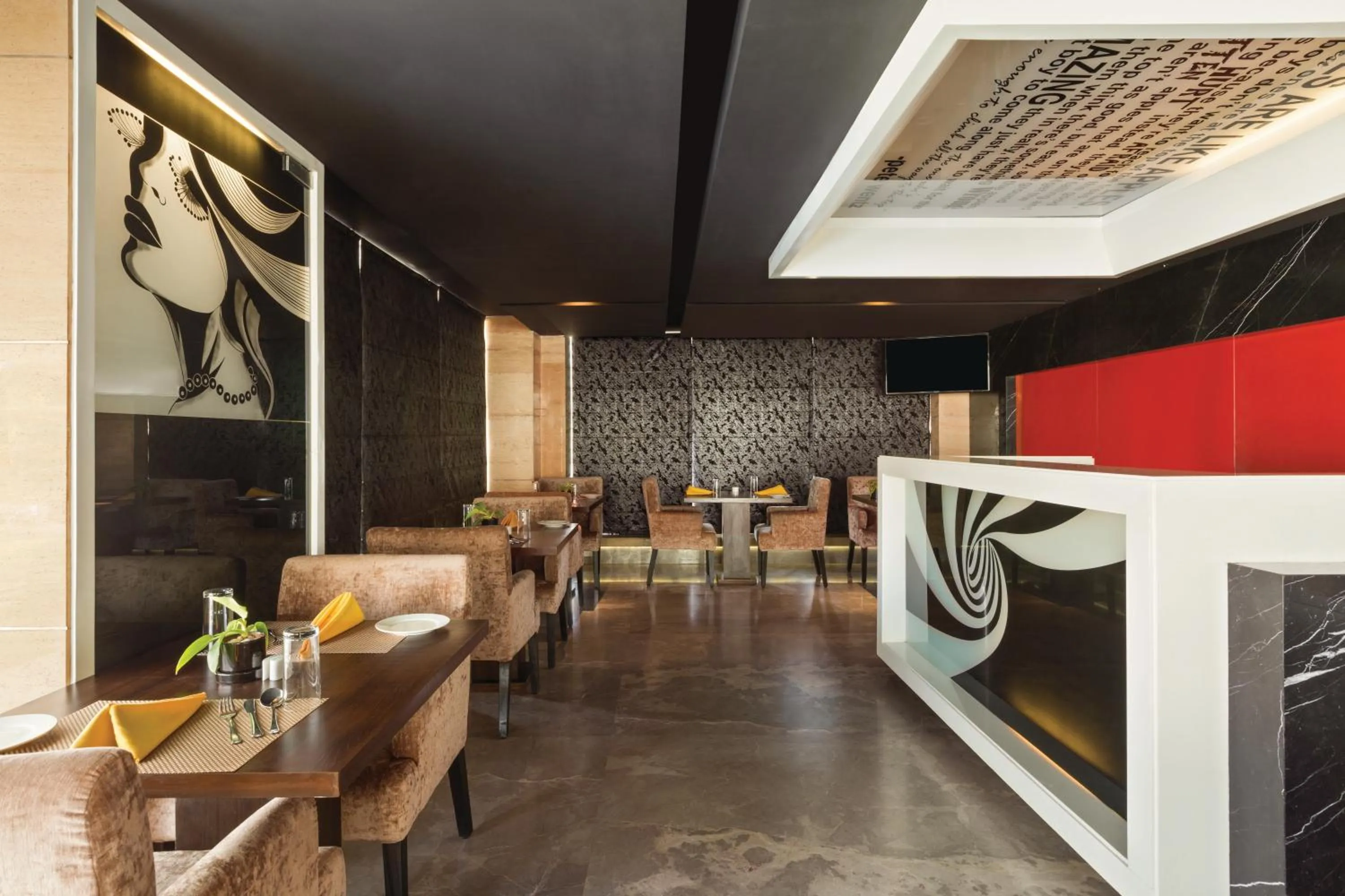 Dining area in Ramada Encore Domlur Bangalore