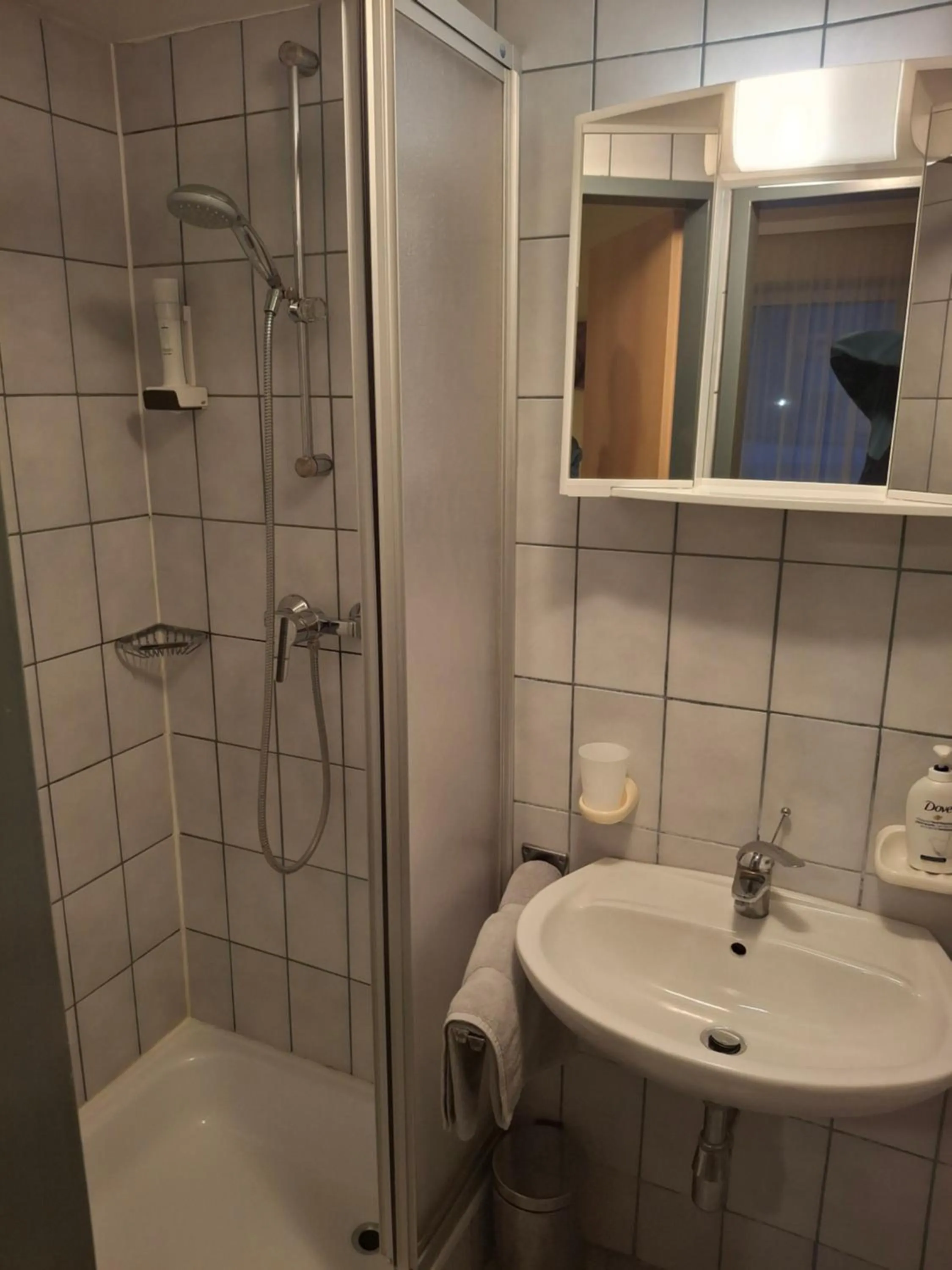 Shower in Hotel Denk Bed & Breakfast