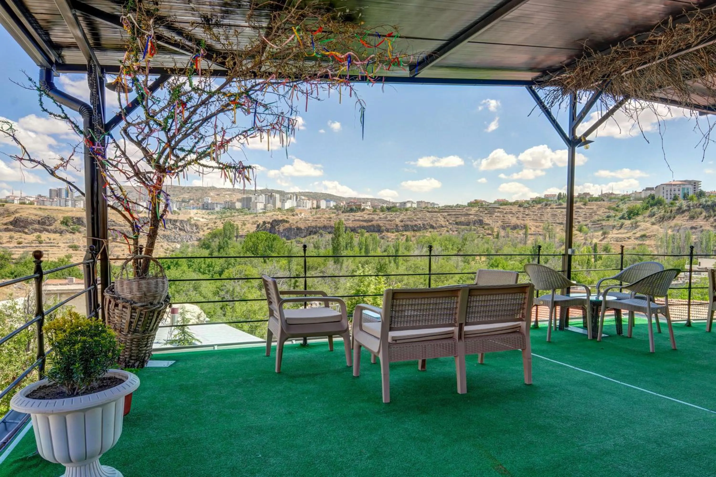 Balcony/Terrace in Aşk-ı Nare Cave Hotel Swimming Pool Hot & SPA