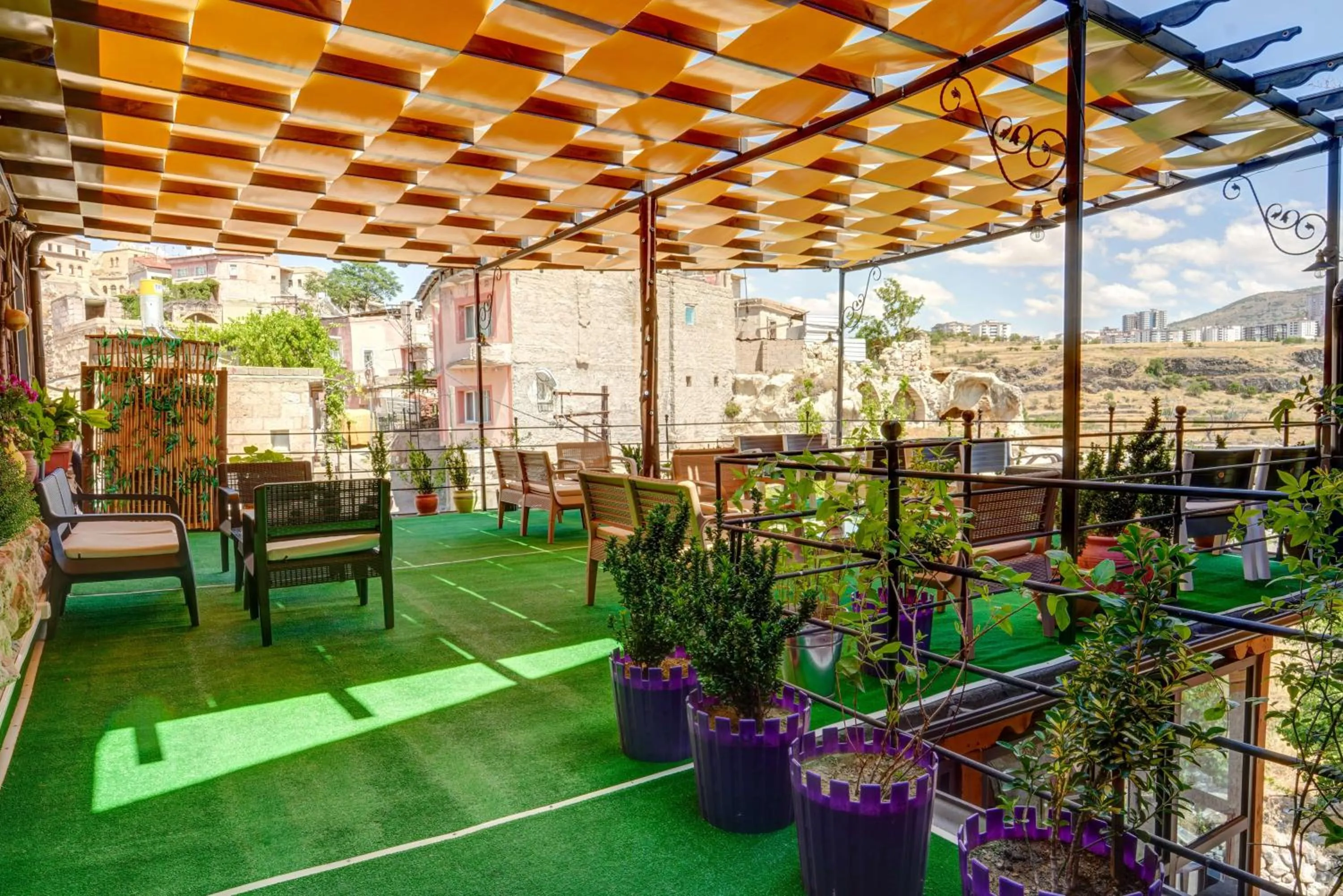 Balcony/Terrace in Aşk-ı Nare Cave Hotel Swimming Pool Hot & SPA