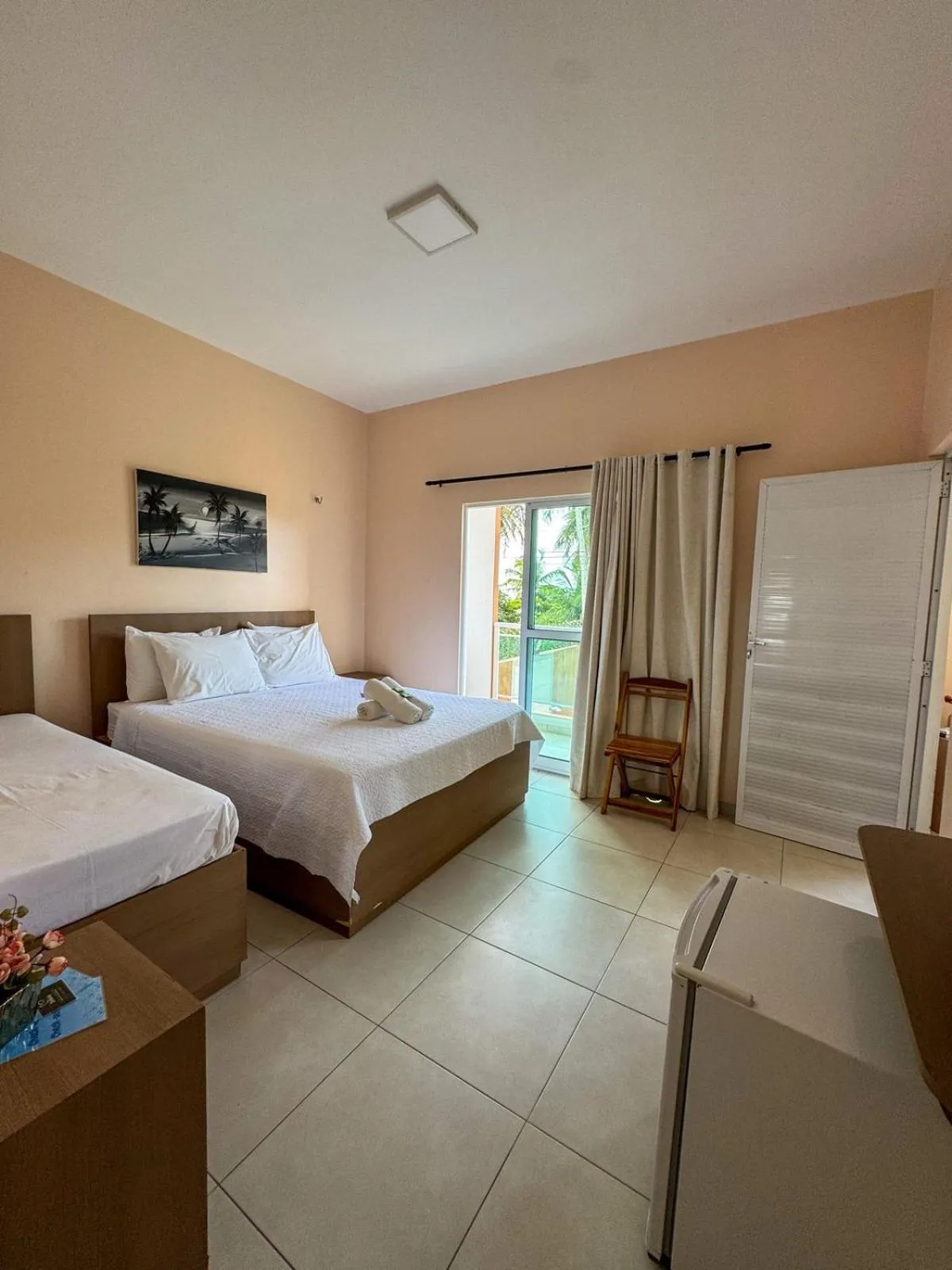 Bed in Pousada dos Corais