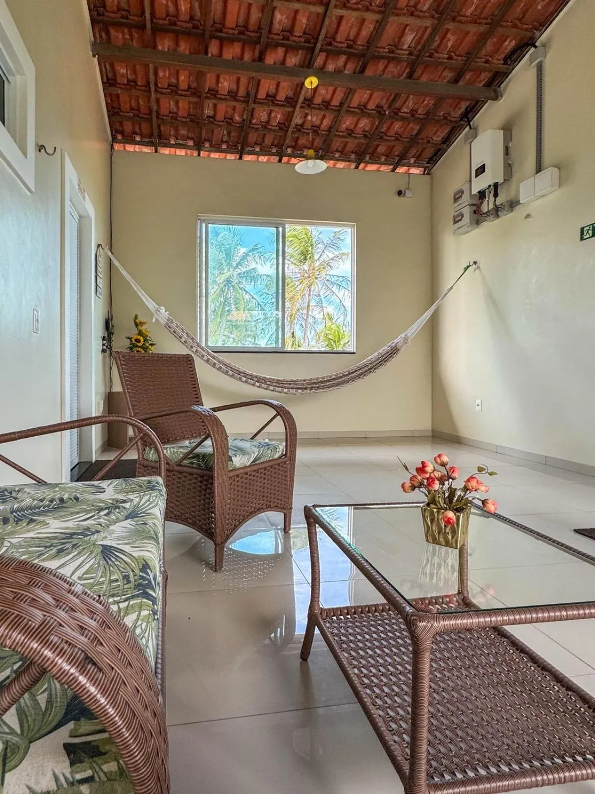 Seating area in Pousada dos Corais