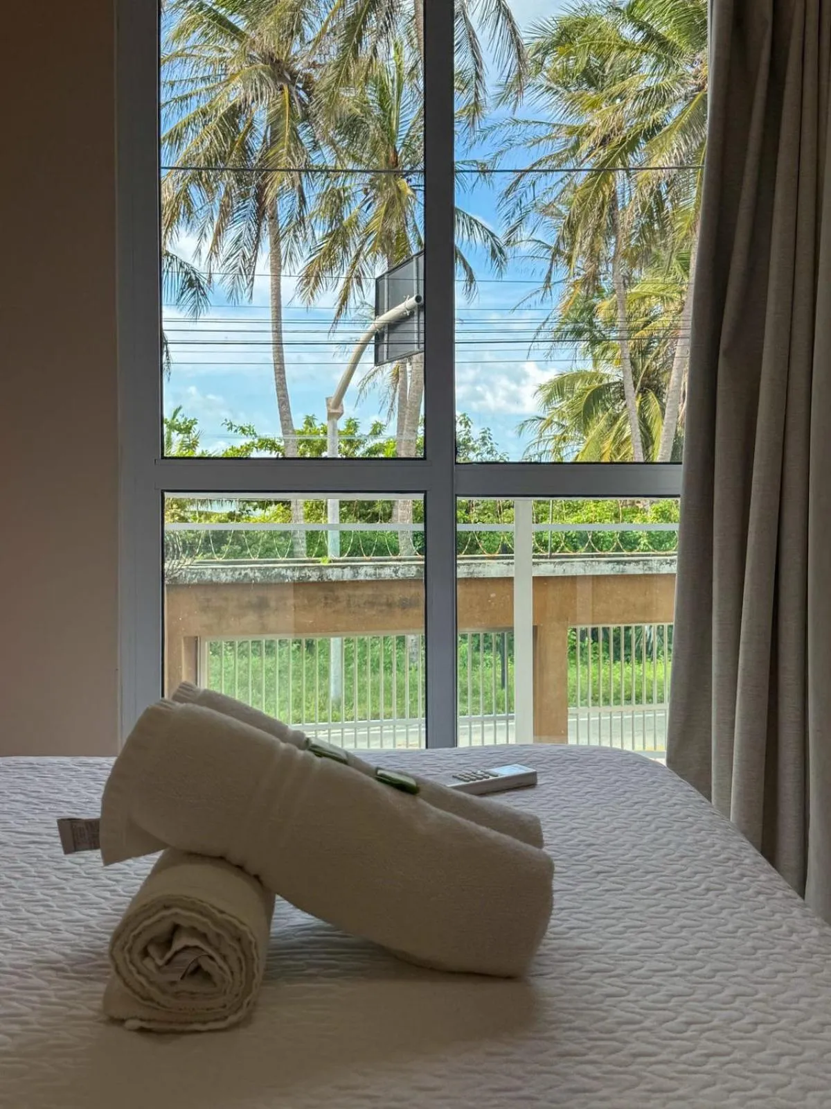 Bed in Pousada dos Corais