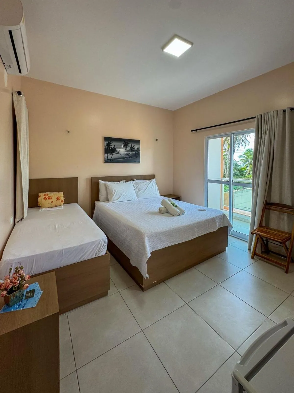 Bed in Pousada dos Corais