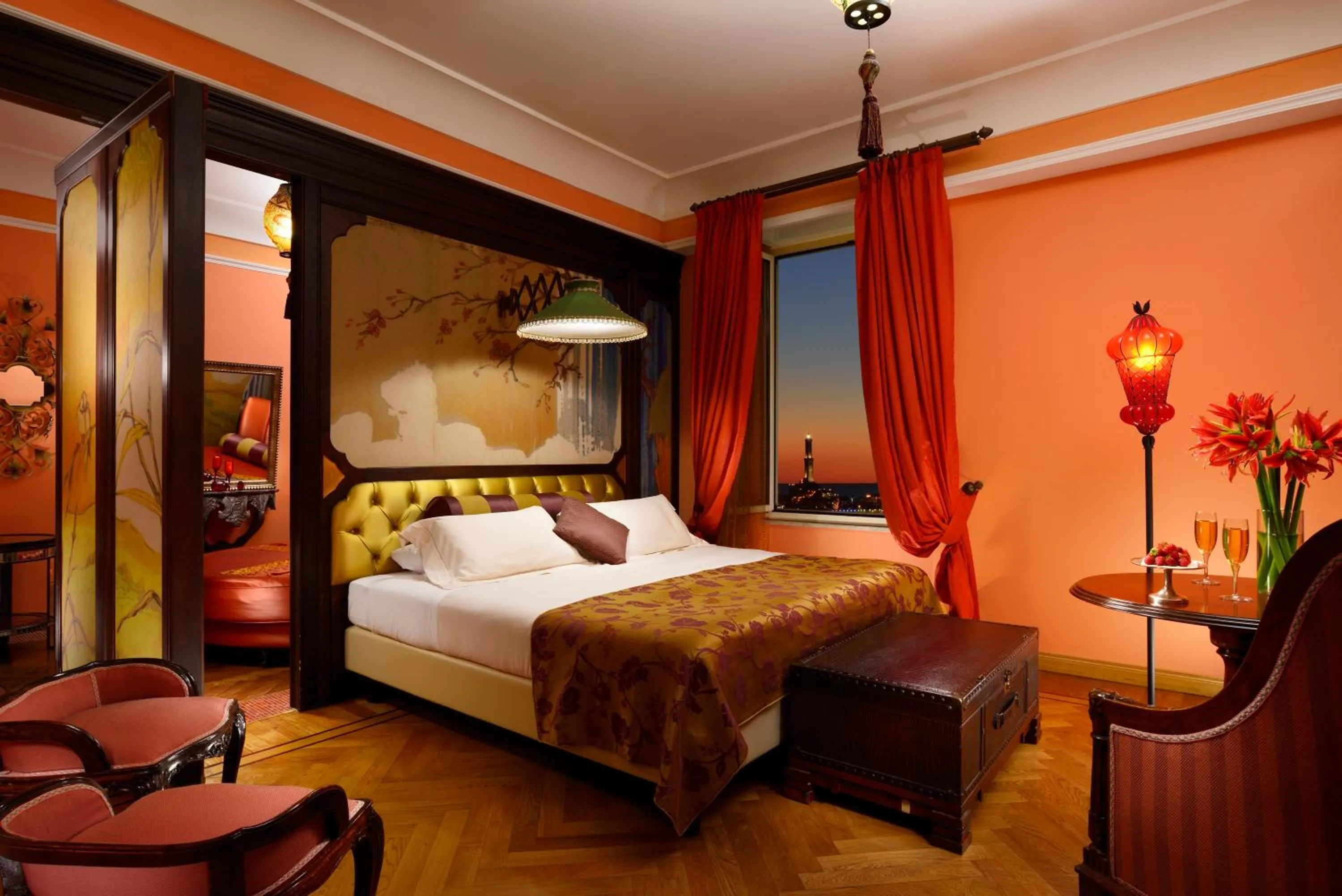 Bed in Grand Hotel Savoia