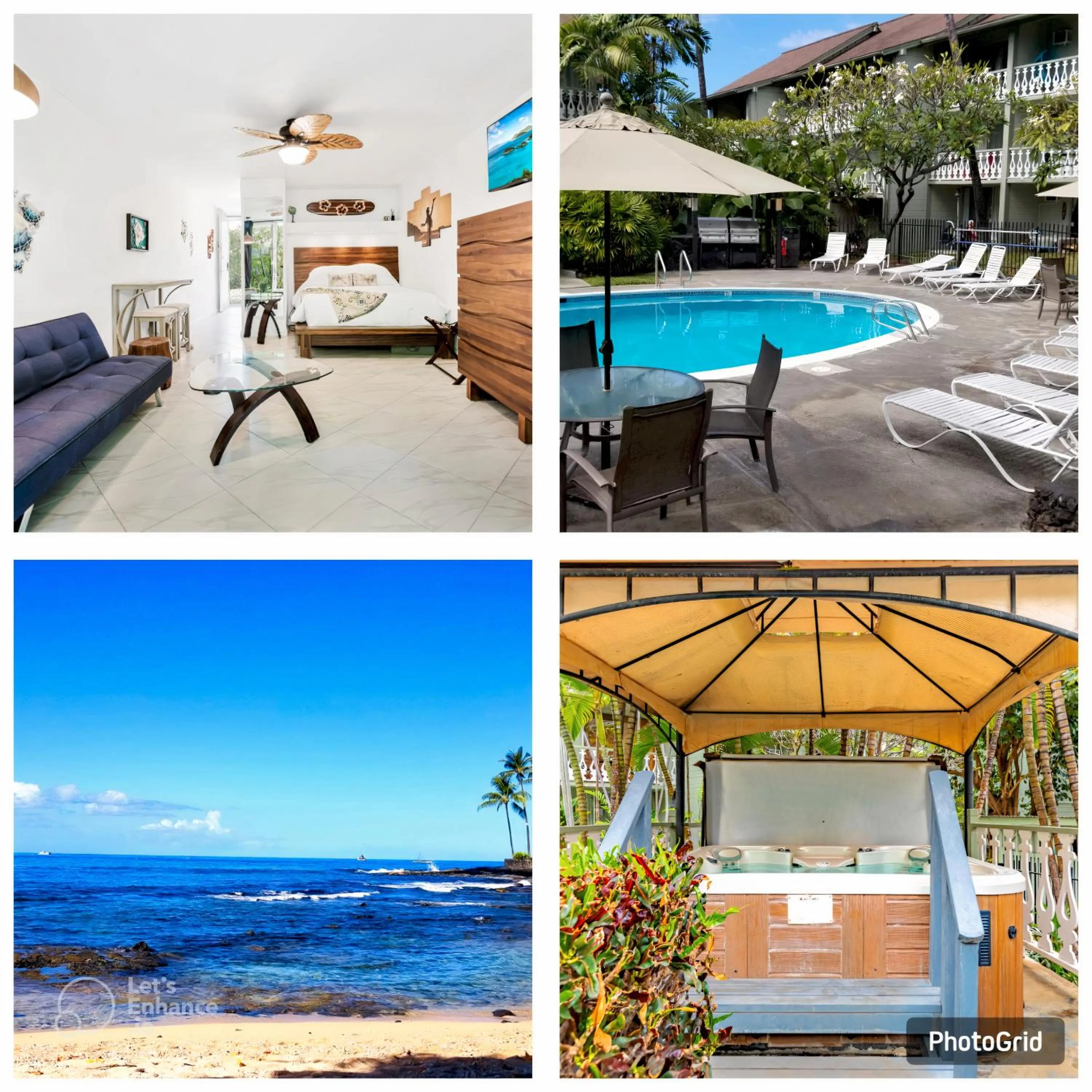 DOWNTOWN Hawaiian Theme Condo with Hot Tub, Pool & Beach - Kona Islander Inn