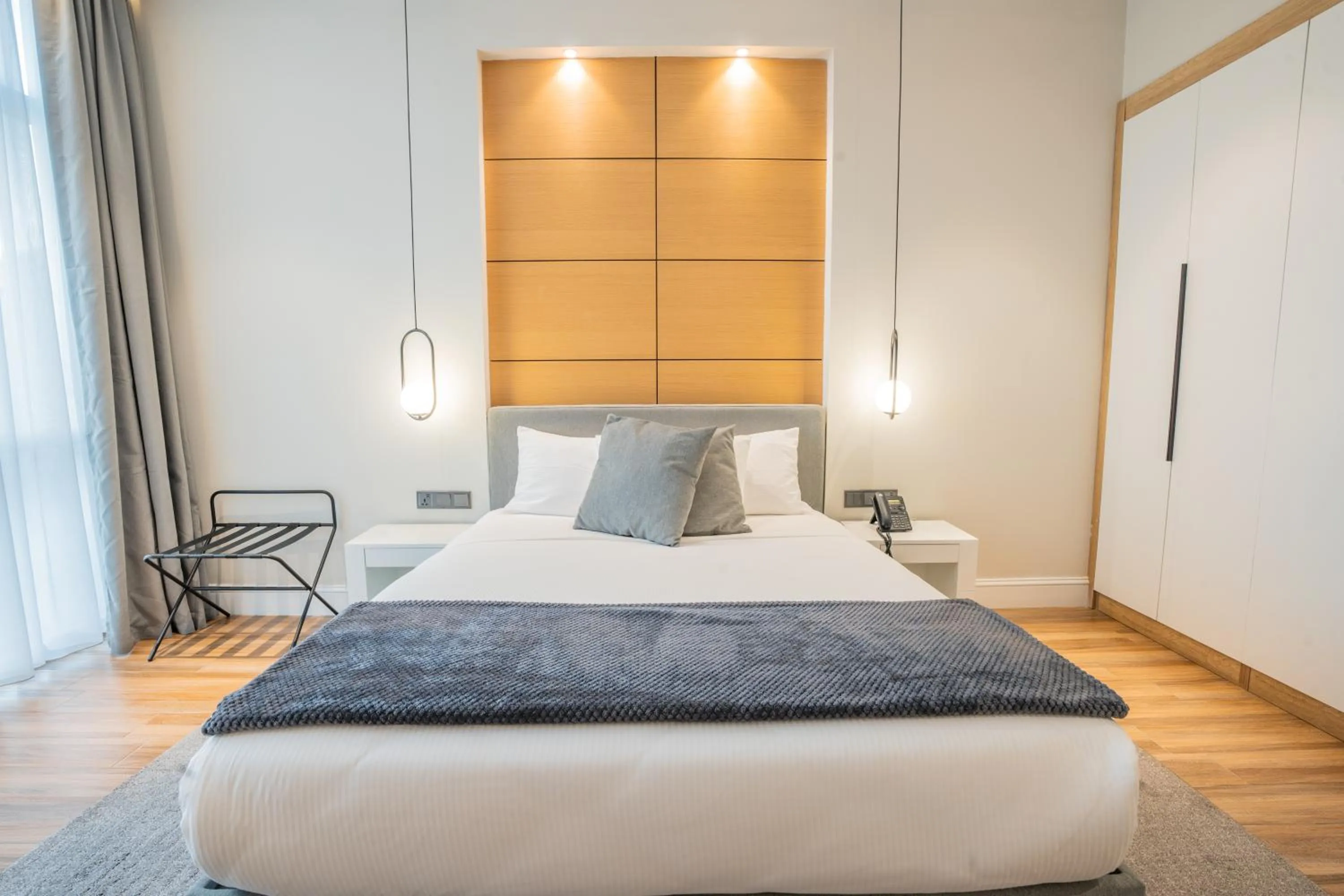 Bed in Loft Hotel Apartment