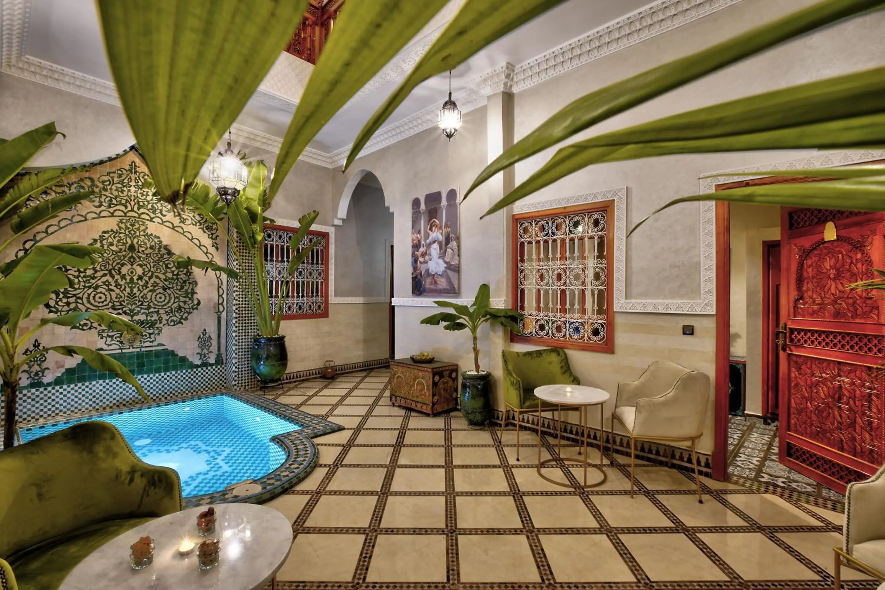 Living room in Riad Arabkech