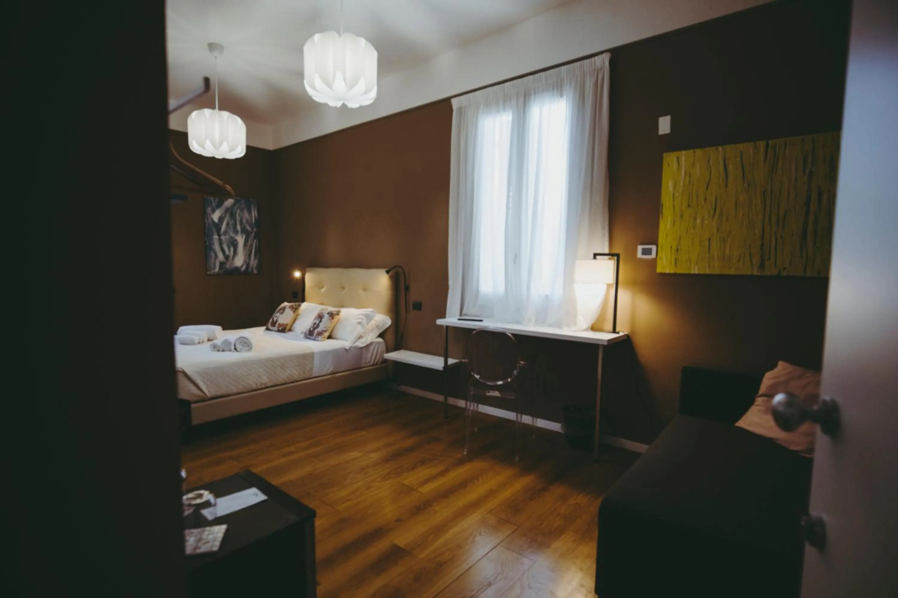 Bedroom, Bed in Villa Calipso