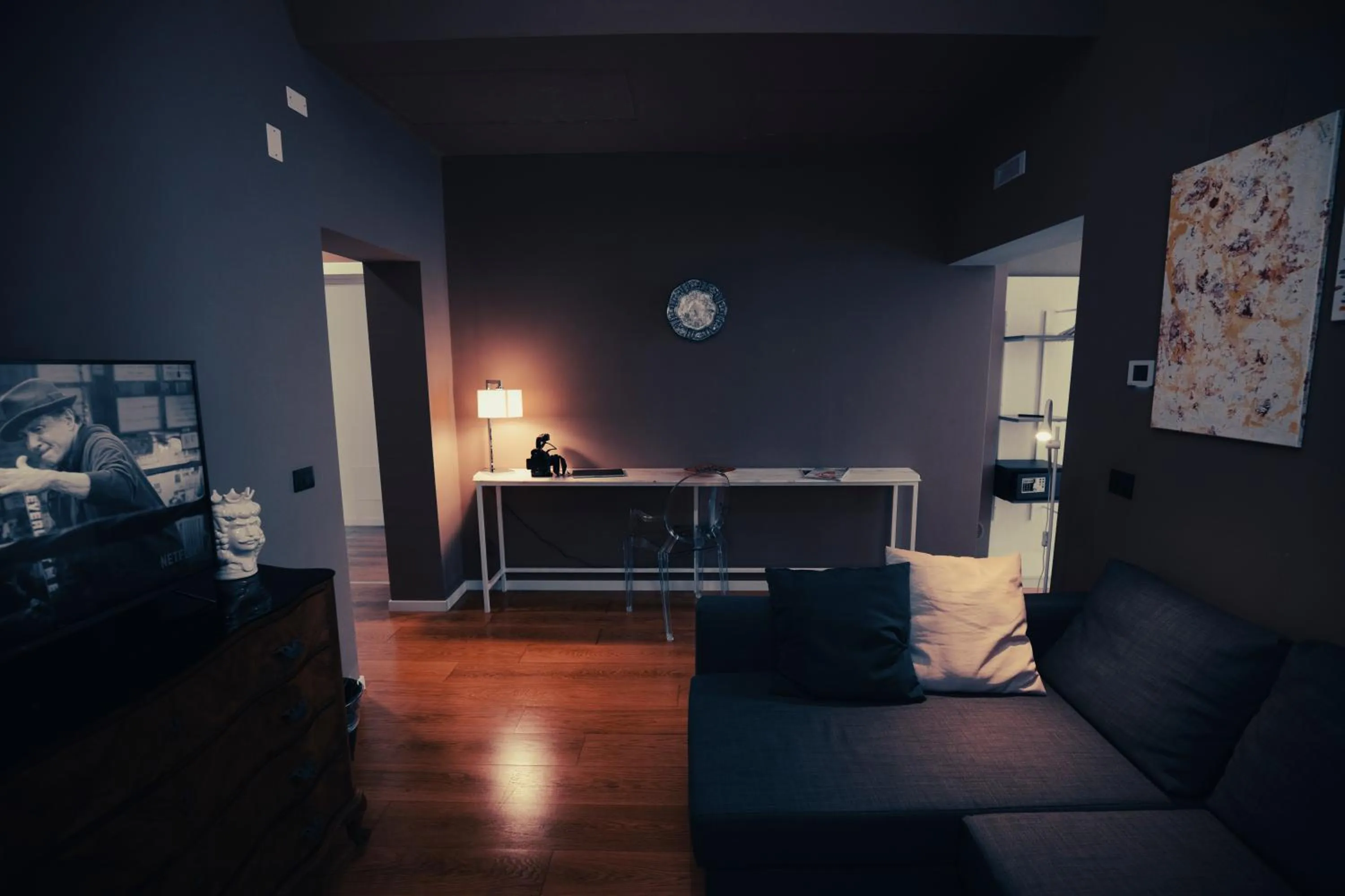 Bedroom, Bed in Villa Calipso