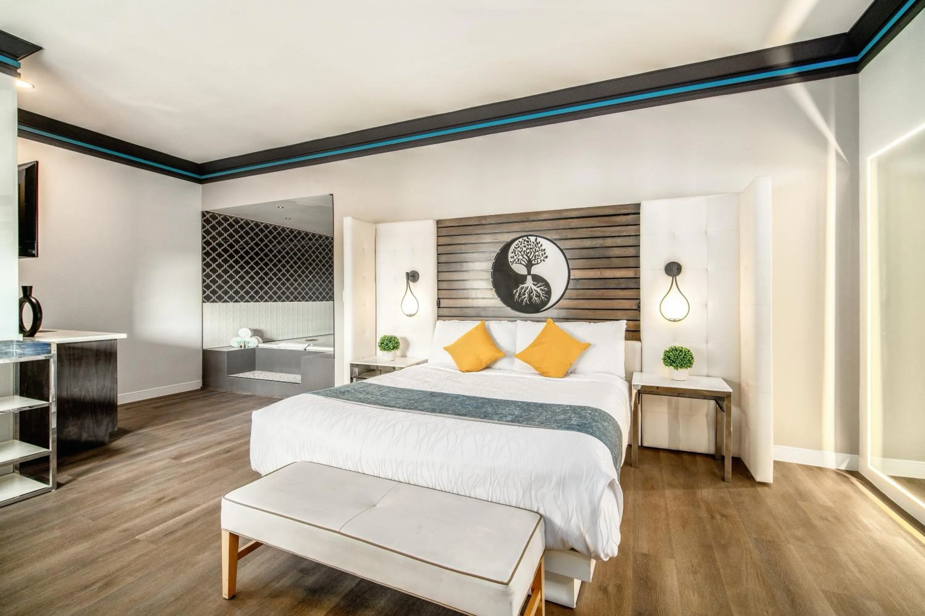 TV and multimedia, Bed in Aspire Inn Studios & Spas