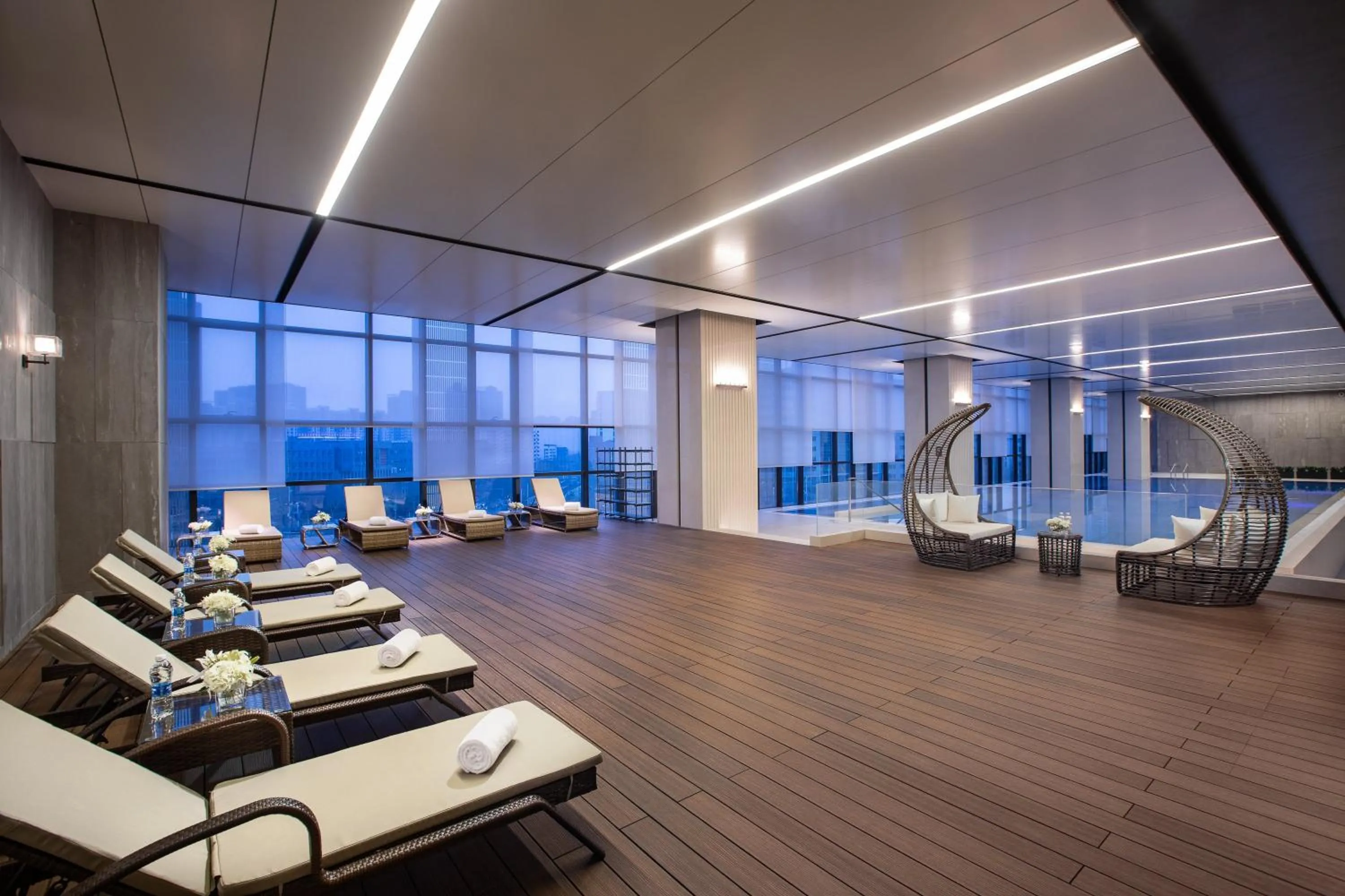 Swimming pool in Crowne Plaza Zhengzhou High Tech Zone by IHG