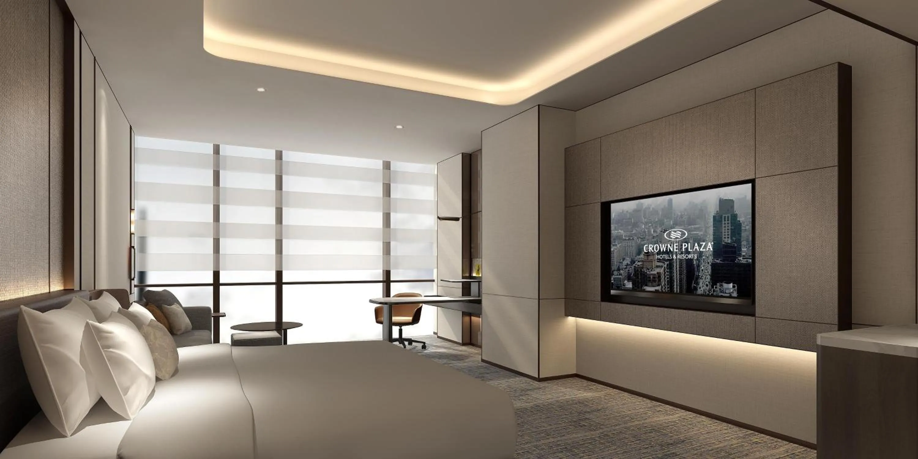 Photo of the whole room, Bed in Crowne Plaza Zhengzhou High Tech Zone by IHG