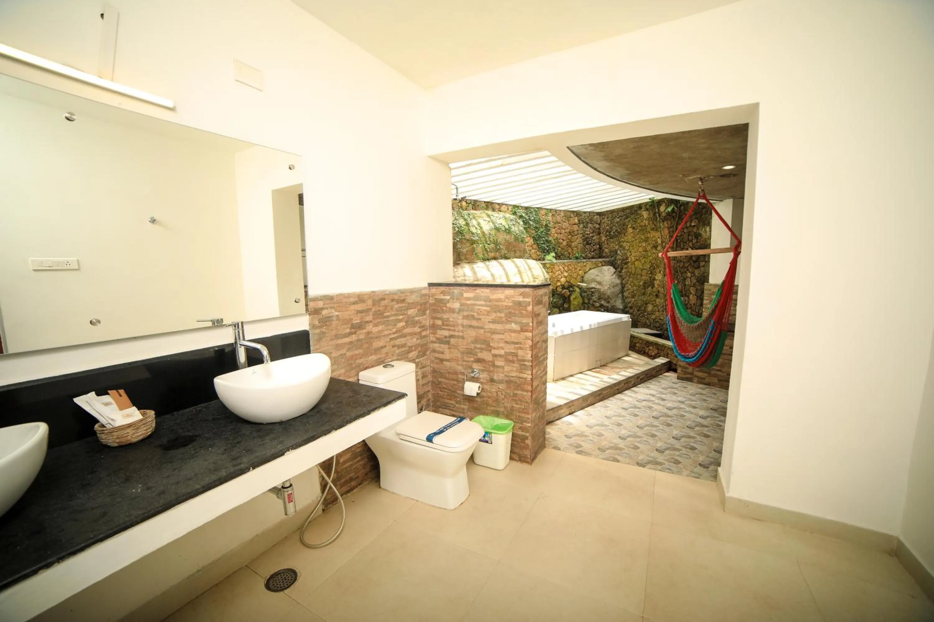 Bathroom in WOW Bison Woods Organic Veg Resort - Yercaud