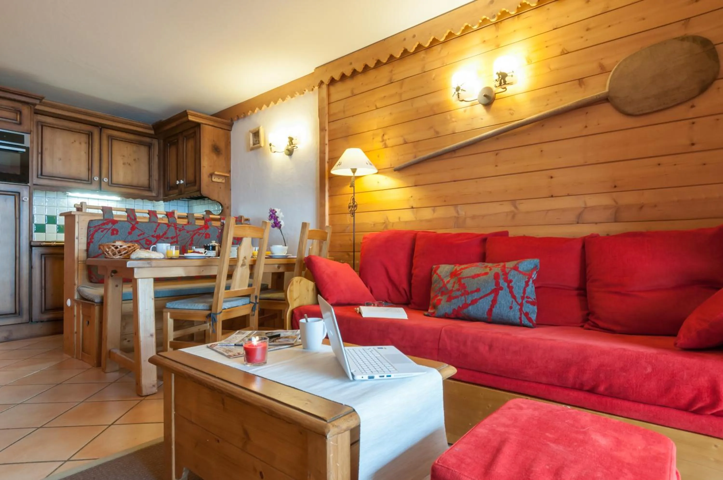 Kitchen or kitchenette in Résidence Pierre & Vacances Premium Le Roselend