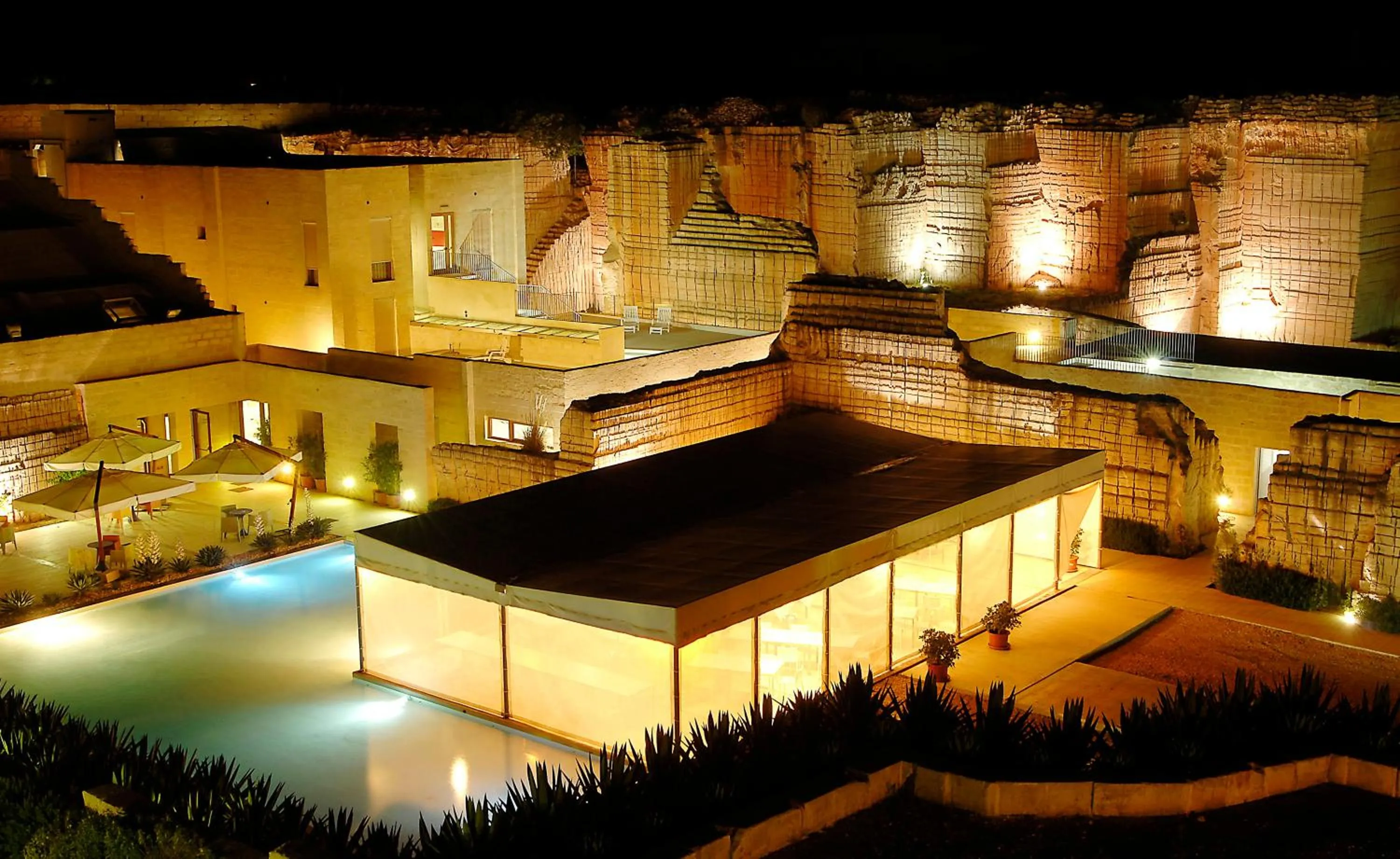 Bird's eye view in Cave Bianche Hotel