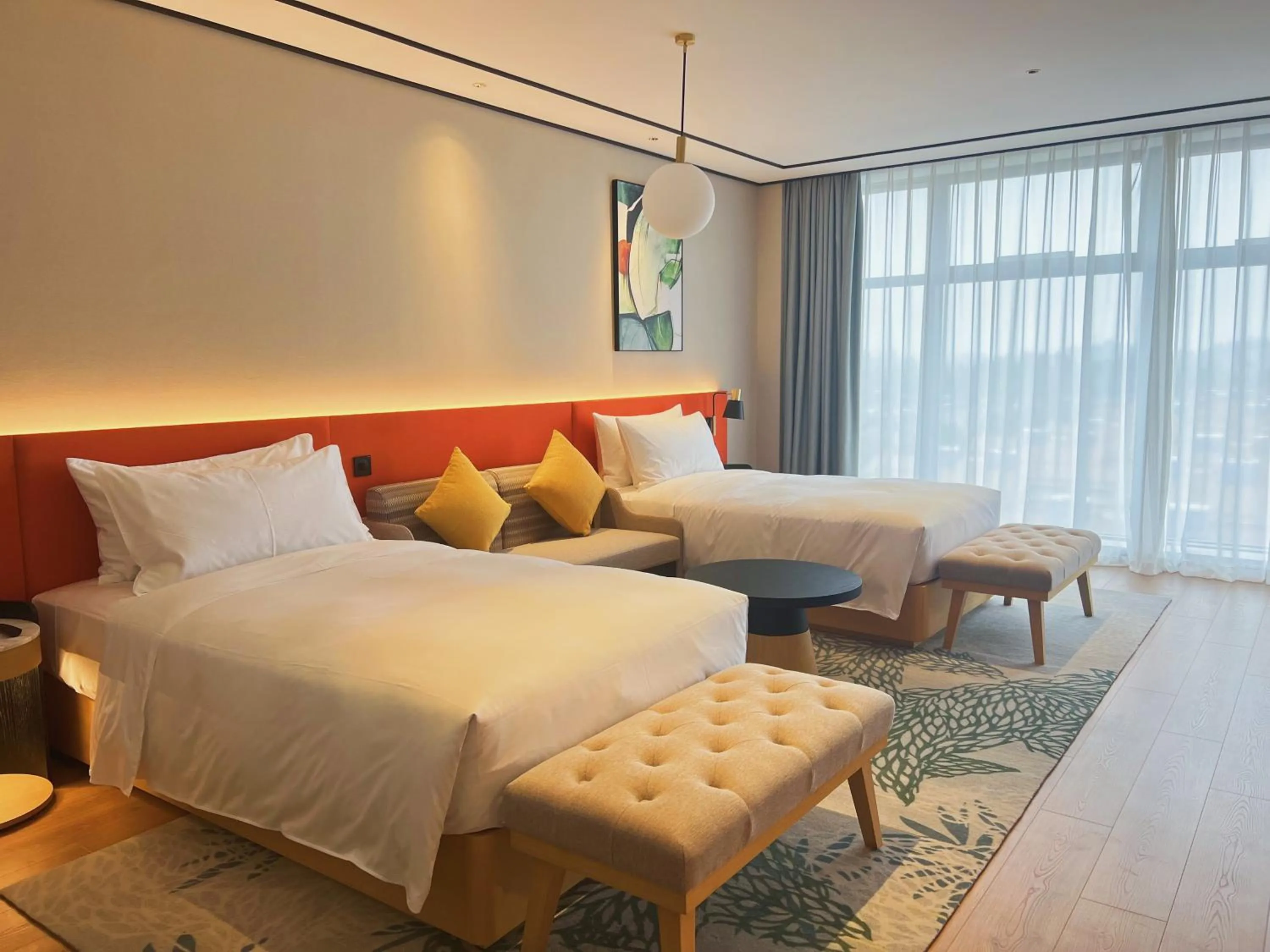 Bed in Hilton Garden Inn Huzhou Anji Phoenix Mountain