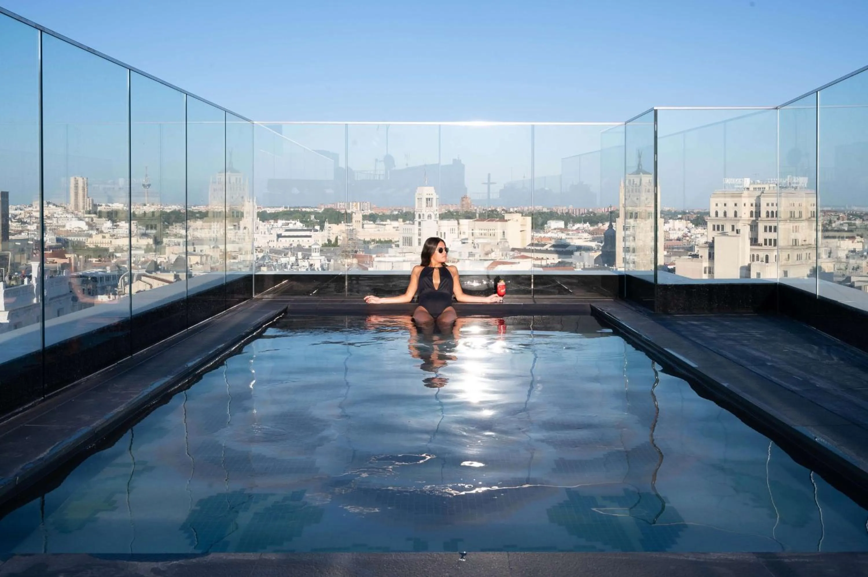 Swimming pool in Hotel Montera Madrid, Curio Collection By Hilton