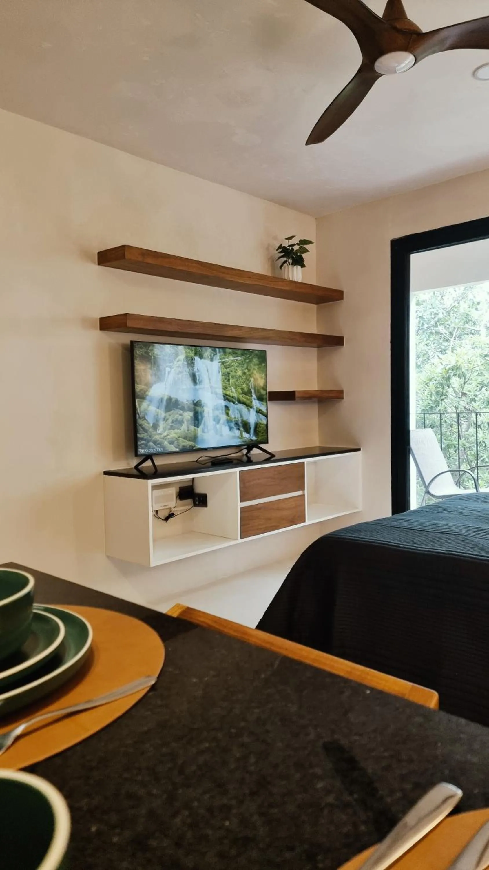 TV and multimedia, Bed in Condominio en Tulum, la Veleta.