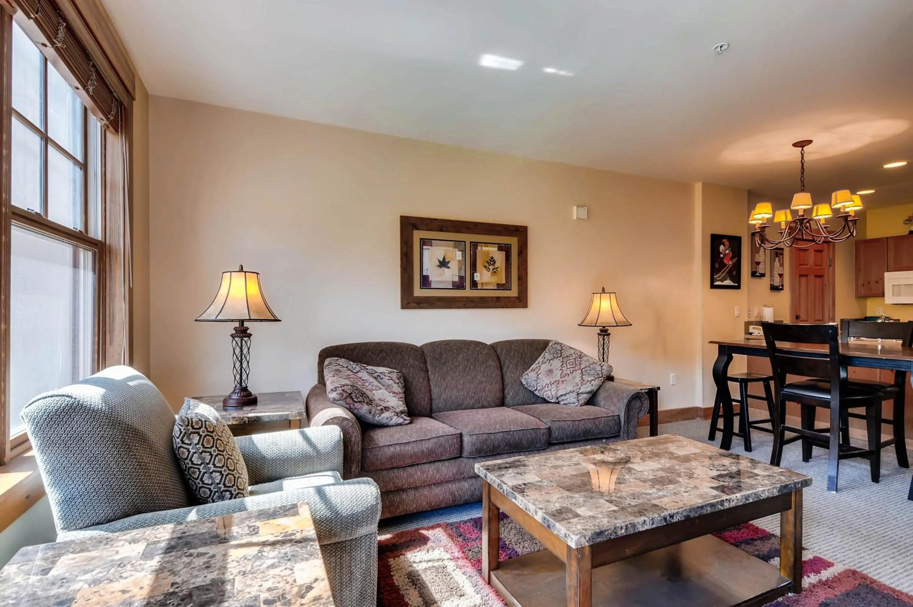 Living room in The Springs Condominiums by Vail Resorts